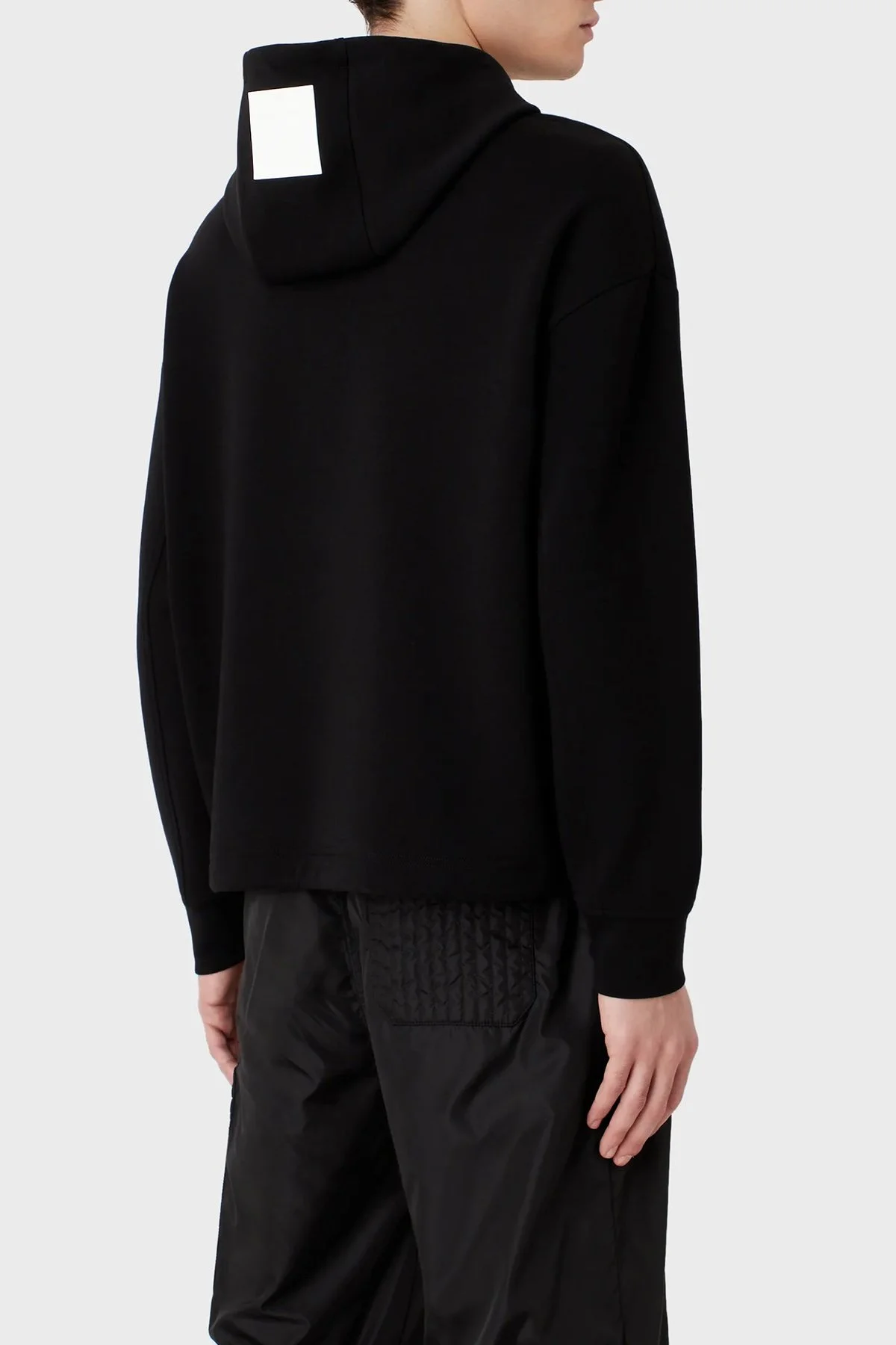Emporio Armani Logolu Kapüşonlu Pamuklu Regular Fit Erkek Sweat 3R1MBC 1JHSZ 0999 SİYAH - 2