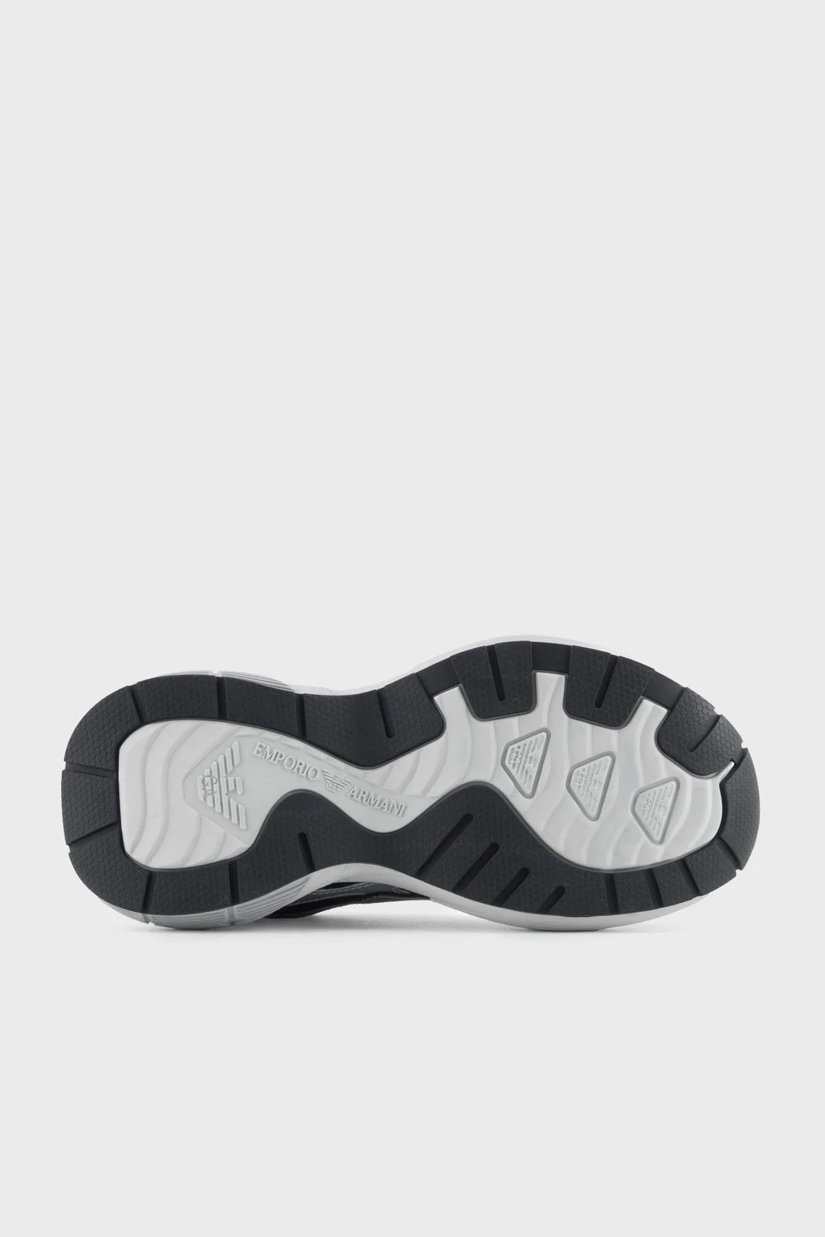 Emporio Armani Logolu Metalik Detaylı Kalın Taban Sneaker Bayan Ayakkabı EW003056 AF19766 MC372 SİYAH-GÜMÜŞ - 6