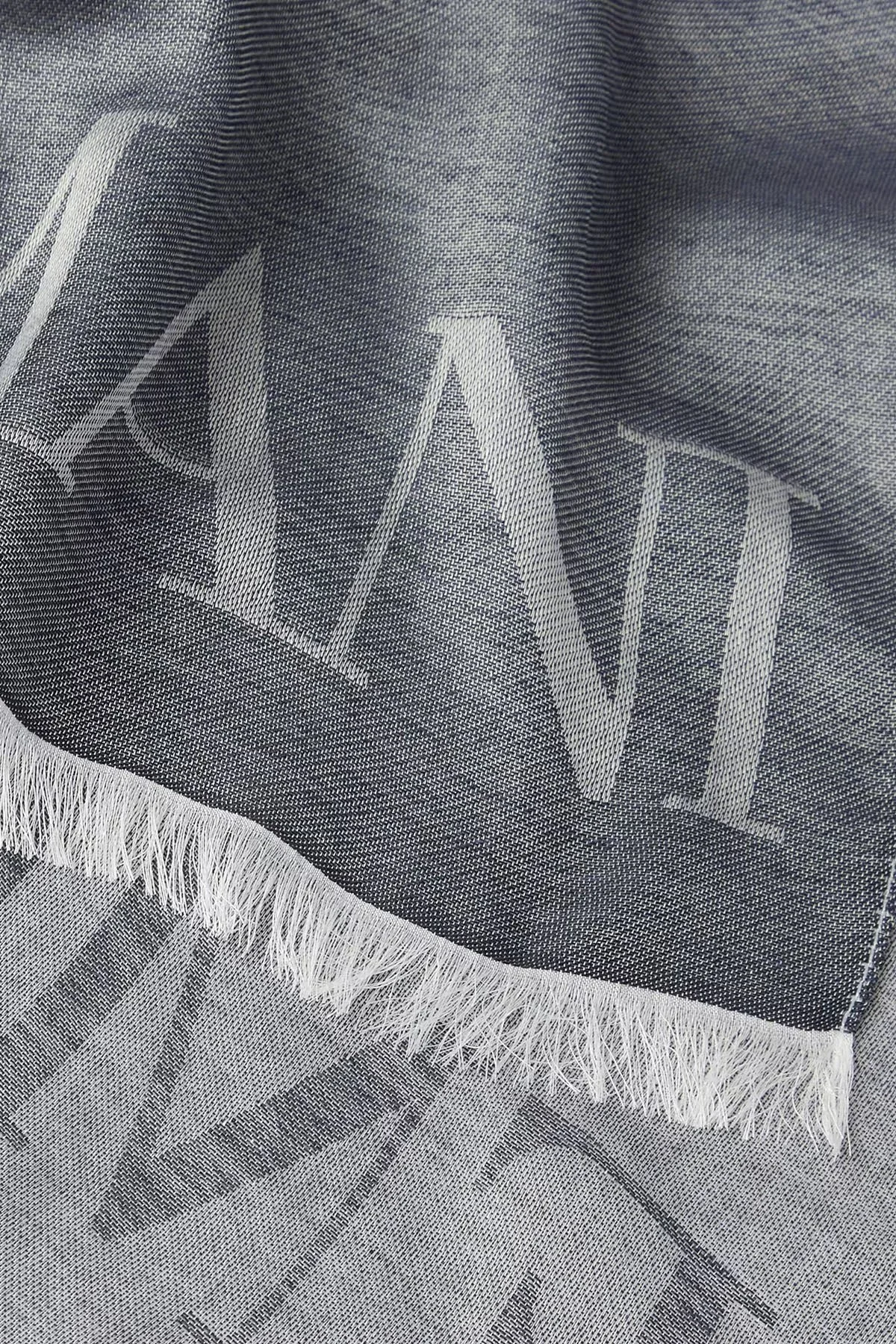 Emporio Armani Logolu Modal Unisex Şal 625289 3R375 00332 GRİ - 3