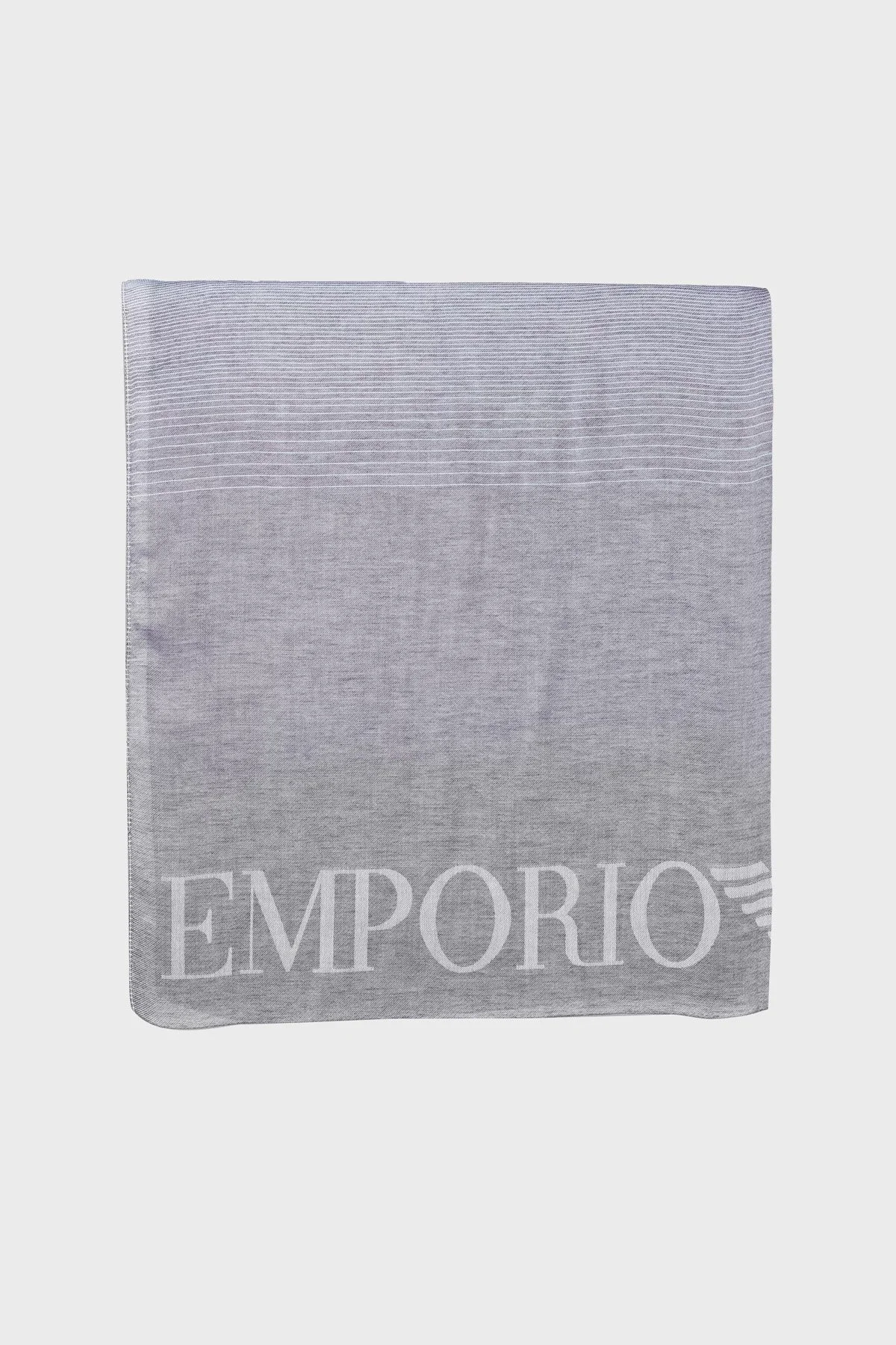 Emporio Armani Logolu Modal Unisex Şal 625289 3R375 00332 GRİ - 1
