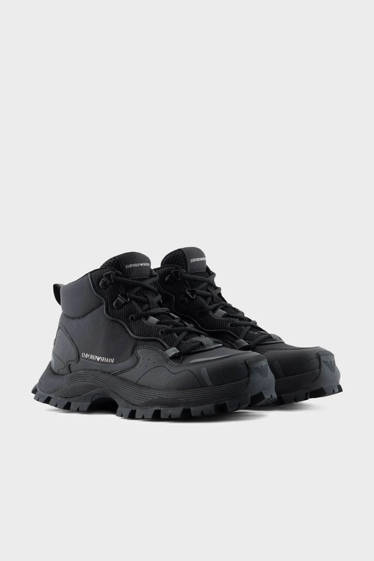 Emporio Armani Logolu Outdoor Erkek Bot X4Z127 XN939 A083 SİYAH - 2