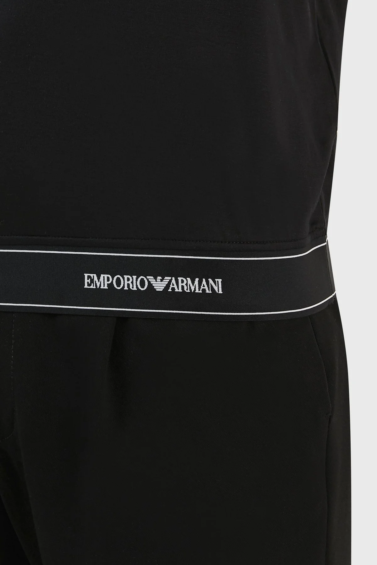 Emporio Armani Logolu Pamuk Karışımlı Bisiklet Yaka Regular Fit Erkek T Shirt 3R1TV6 1JUVZ 0999 SİYAH - 6