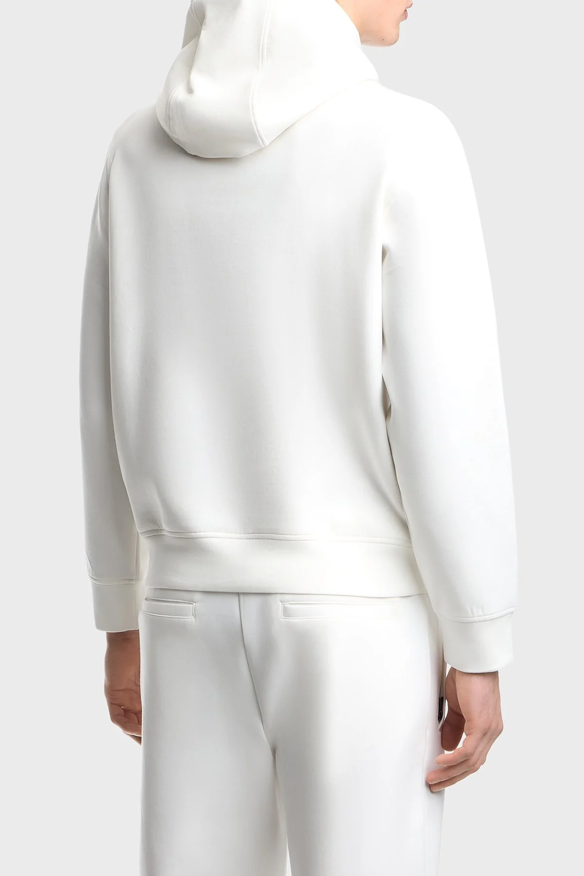 Emporio Armani Logolu Pamuk Karışımlı Kapüşonlu Erkek Sweat EM004531 AF10013 U0003 Beyaz - 3