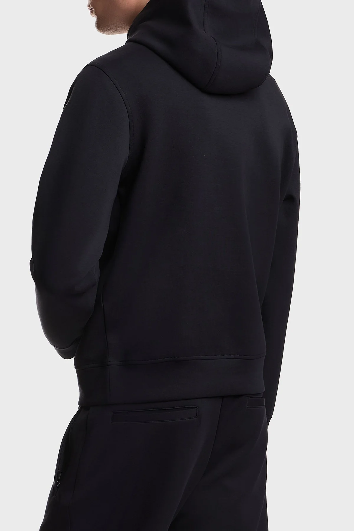 Emporio Armani Logolu Pamuk Karışımlı Kapüşonlu Erkek Sweat EM004531 AF10013 UB118 Lacivert - 3