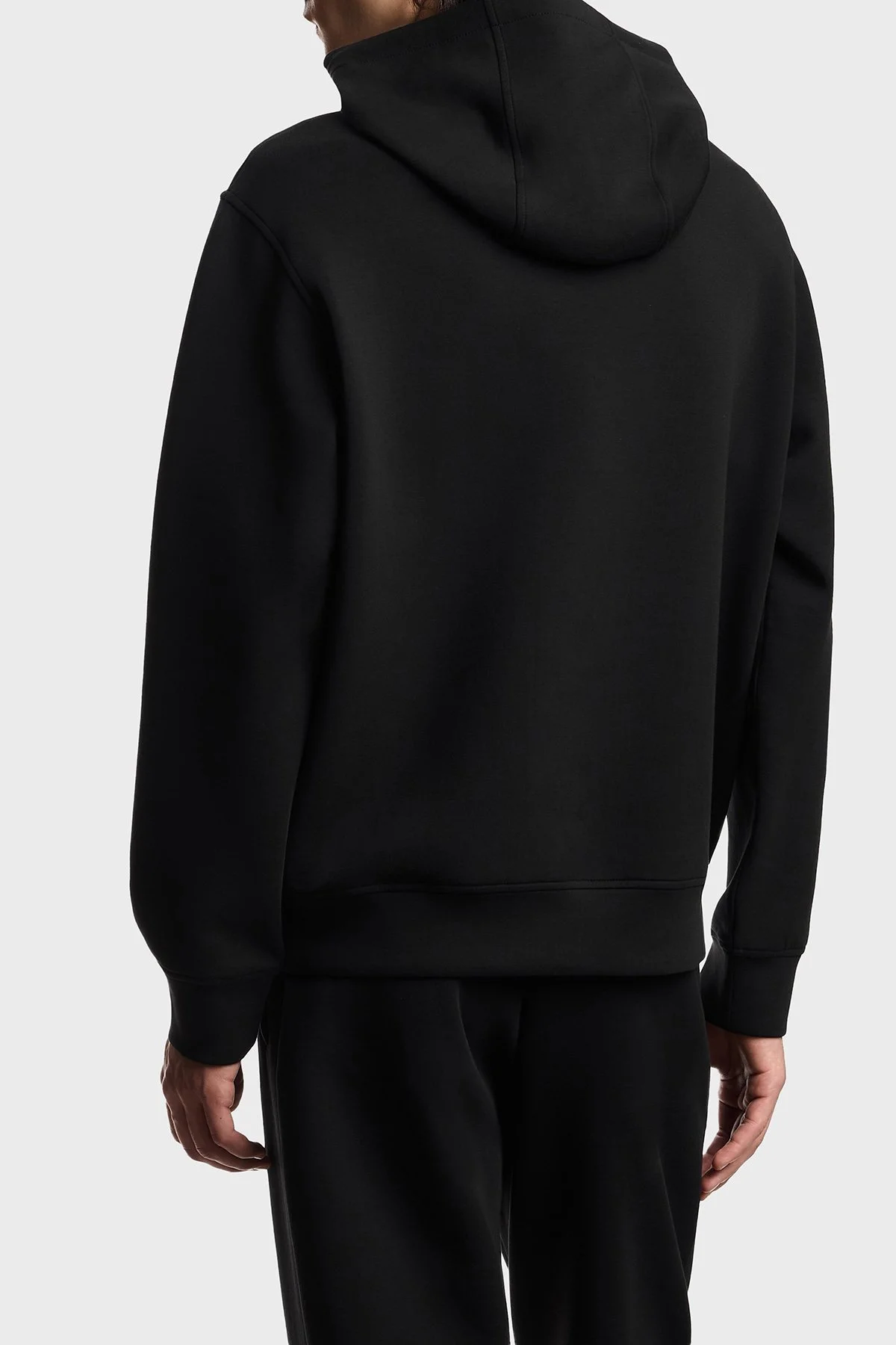 Emporio Armani Logolu Pamuk Karışımlı Kapüşonlu Erkek Sweat EM004531 AF10013 UC001 Siyah - 3