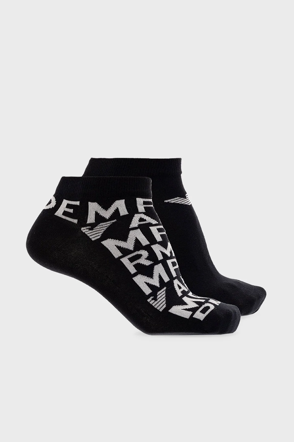 Emporio Armani Logolu Pamuklu 2 Erkek Pack Çorap 302228 3R274 17020 SİYAH - 1