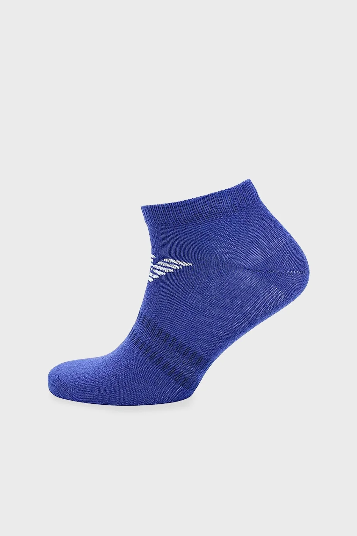 Emporio Armani Logolu Pamuklu 3 Pack Erkek Çorap 300048 3R234 09811 Siyah-Saks-Beyaz - 2