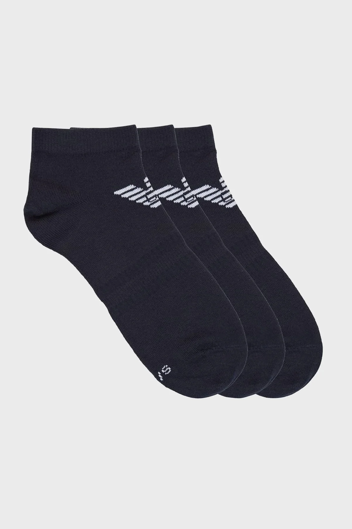 Emporio Armani Logolu Pamuklu 3 Pack Erkek Çorap 300048 3R234 64135 LACİVERT - 1