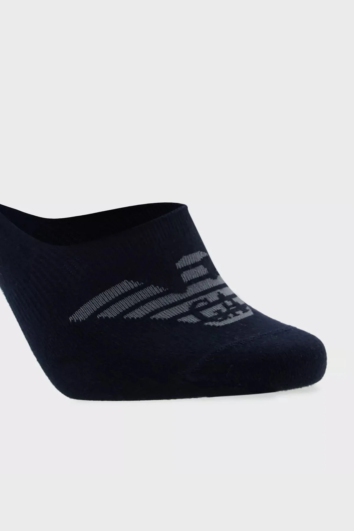 Emporio Armani Logolu Pamuklu 3 Pack Erkek Çorap 306227 3R234 51736 SİYAH-BEYAZ-GRİ - 4