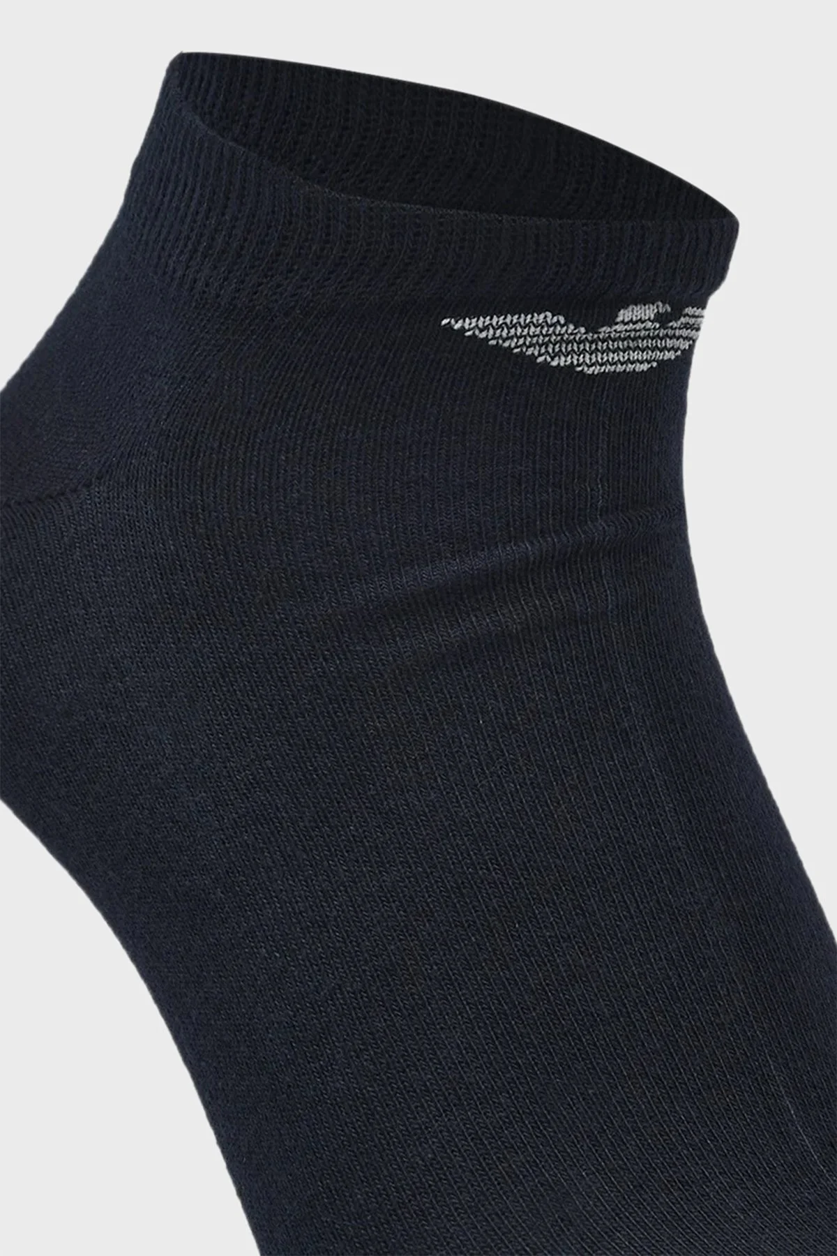 Emporio Armani Logolu Pamuklu 3 Pack Erkek Çorap EM000550 AF14446 MB082 MAVİ - 3