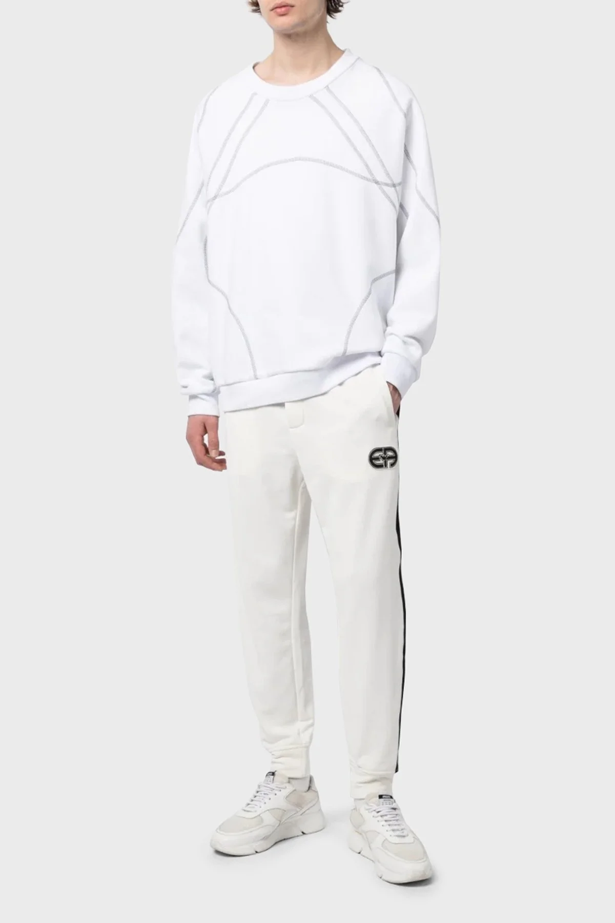 Emporio Armani Logolu Pamuklu Belden Bağlamalı Regular Fit Jogger Erkek Pantolon 3R1PZ4 1JLYZ 0128 EKRU - 6