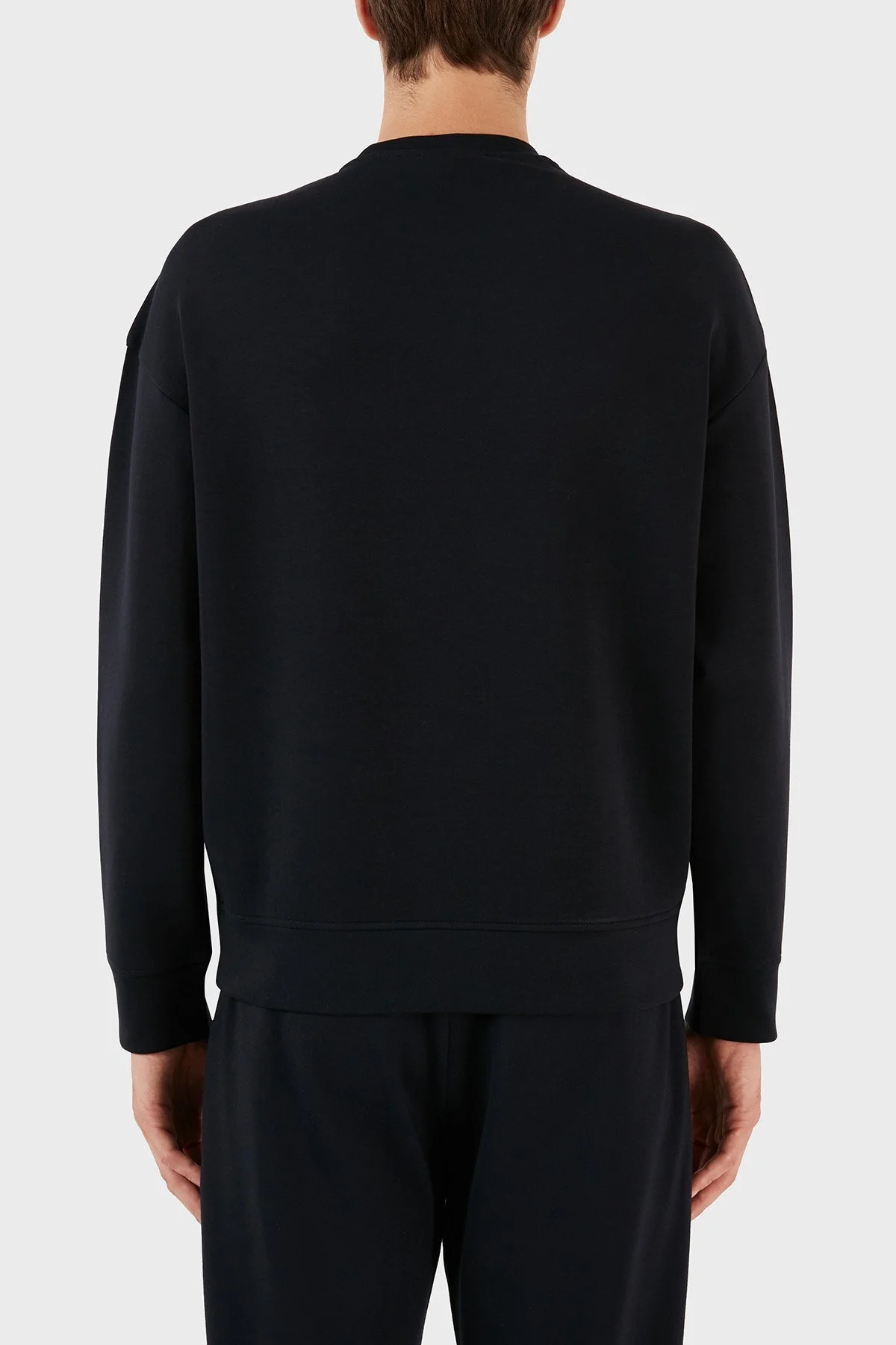 Emporio Armani Logolu Pamuklu Bisiklet Yaka Regular Fit Erkek Sweat 3R1MDH 1JHSZ 09J0 LACİVERT - 2