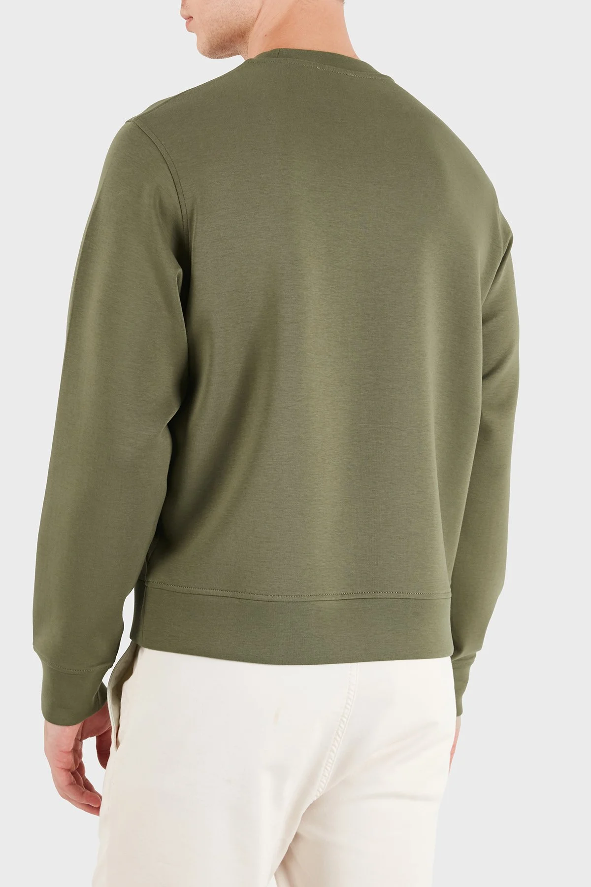 Emporio Armani Logolu Pamuklu Regular Fit Bisiklet Yaka Erkek Sweat EM007352 AF10013 M7312 Haki - 3