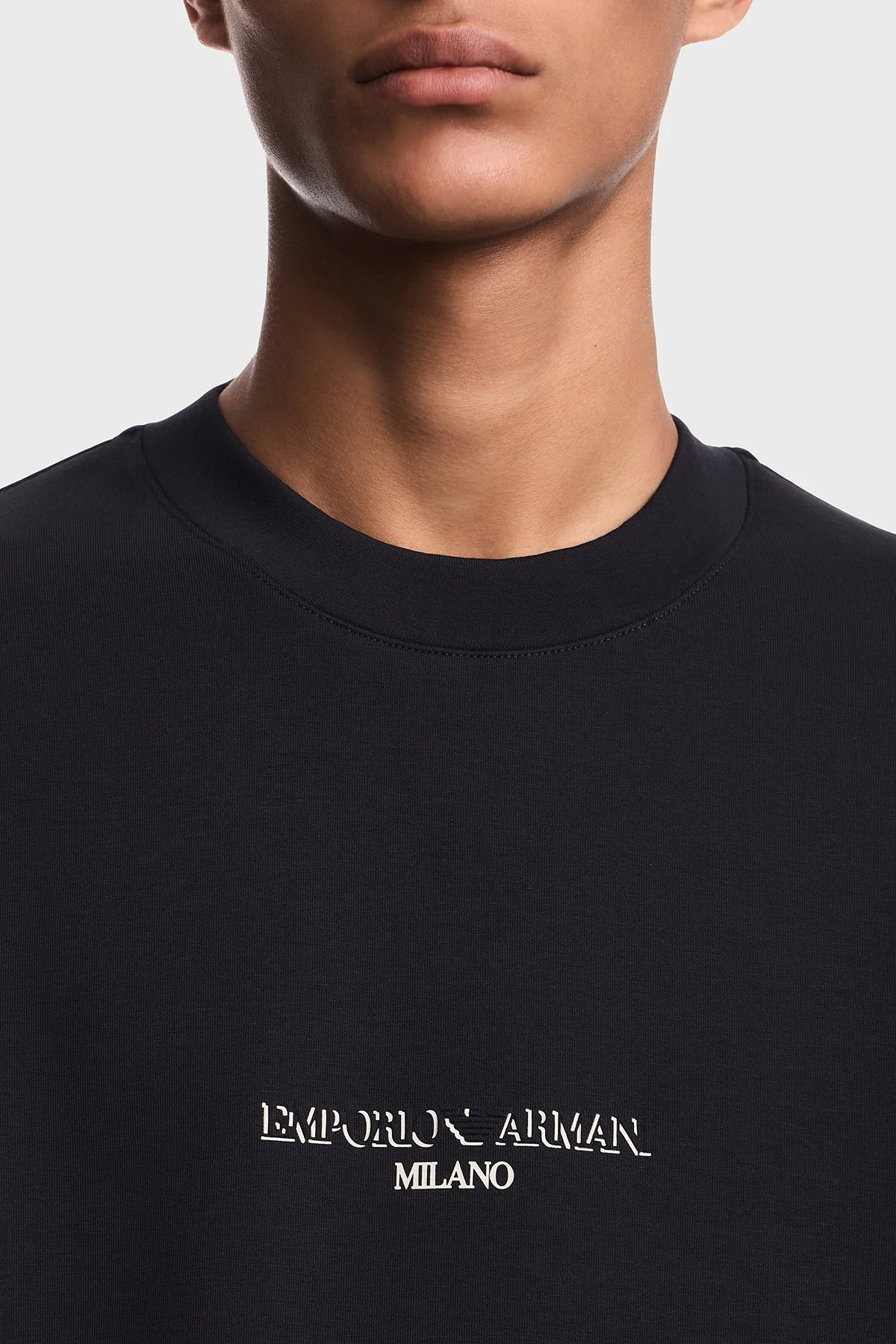 Emporio Armani Logolu Pamuklu Regular Fit Bisiklet Yaka Erkek Sweat EM007352 AF10013 MB844 Lacivert - 7