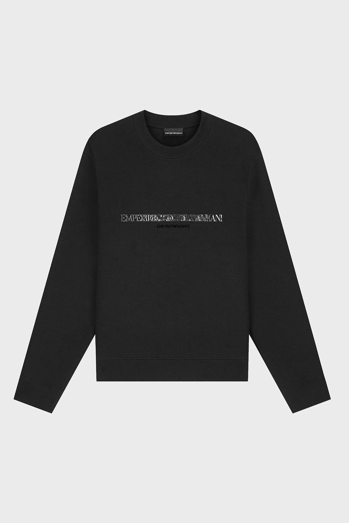 Emporio Armani Logolu Pamuklu Regular Fit Bisiklet Yaka Erkek Sweat EM007352 AF10013 MC721 Siyah - 3