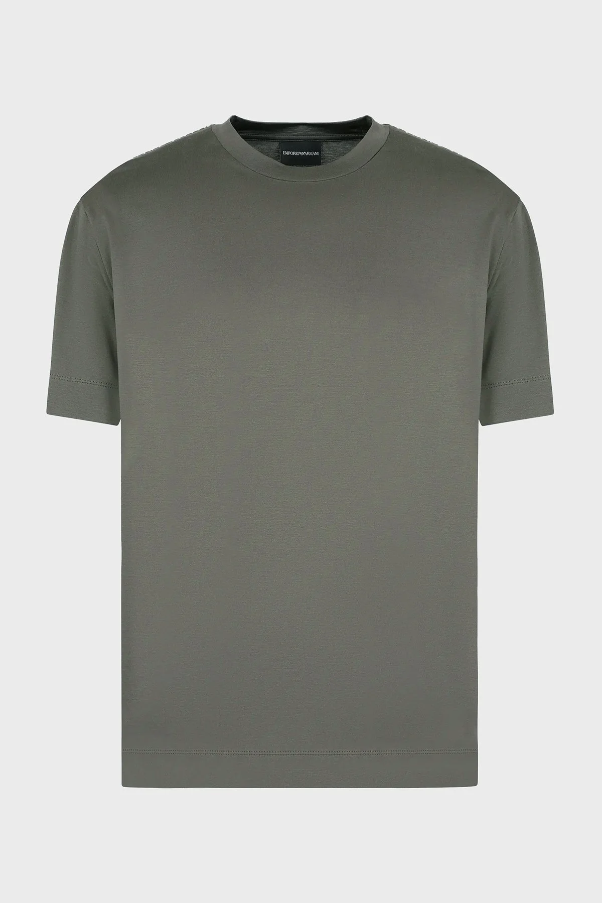 Emporio Armani Logolu Pamuklu Regular Fit Bisiklet Yaka Erkek T Shirt 6D1TD6 1JOSZ 06K0 HAKİ - 8