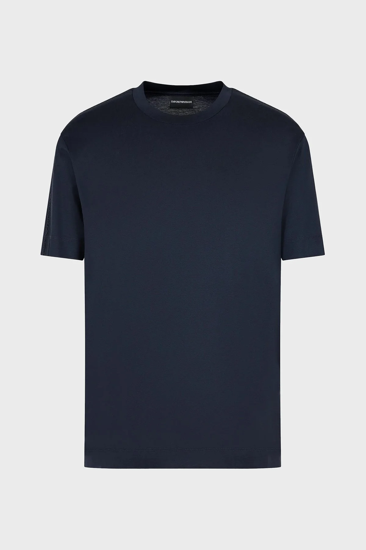 Emporio Armani Logolu Pamuklu Regular Fit Bisiklet Yaka Erkek T Shirt 6D1TD6 1JOSZ 0920 LACİVERT - 8