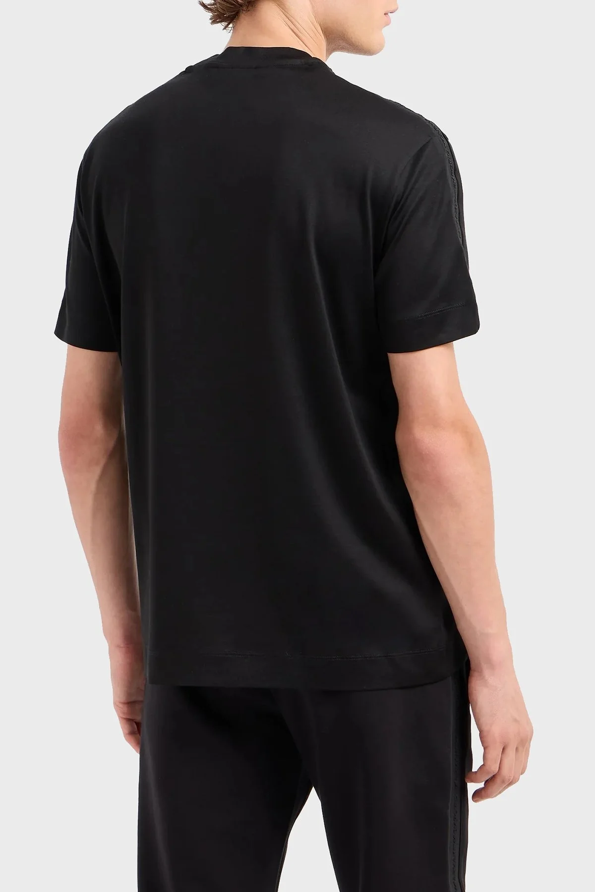 Emporio Armani Logolu Pamuklu Regular Fit Bisiklet Yaka Erkek T Shirt 6D1TD6 1JOSZ 0999 SİYAH - 3