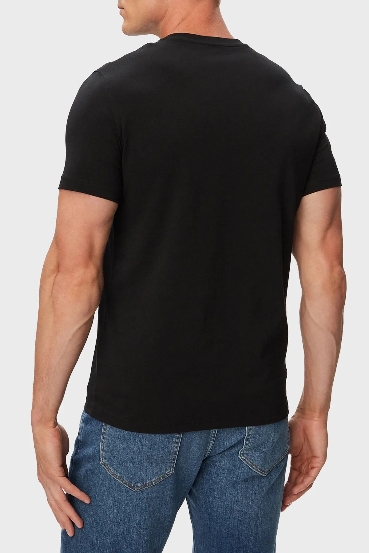 Emporio Armani Logolu Pamuklu Regular Fit Bisiklet Yaka Erkek T Shirt EM000377 AF25030 UC001 Siyah - 3