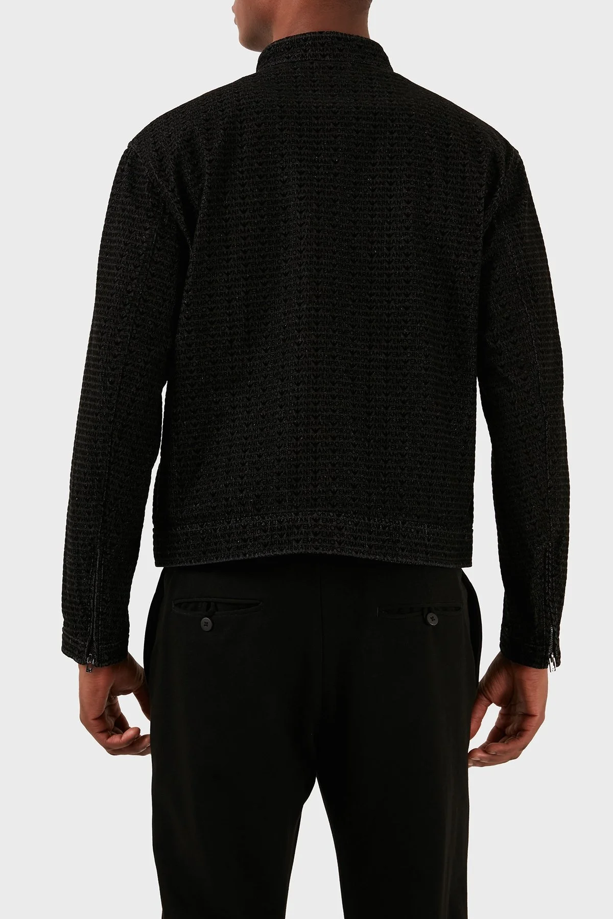 Emporio Armani Logolu Pamuklu Regular Fit Erkek Ceket 3D1BC5 1DRSZ F006 SİYAH - 2