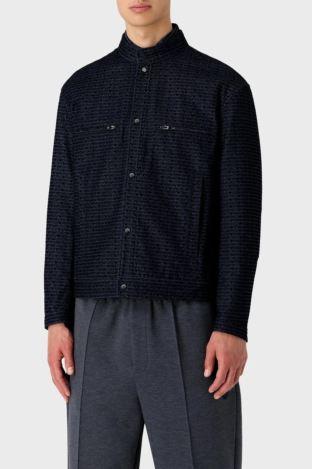 Emporio Armani Logolu Pamuklu Regular Fit Erkek Ceket 3D1BC5 1DRSZ F916 LACİVERT - 2