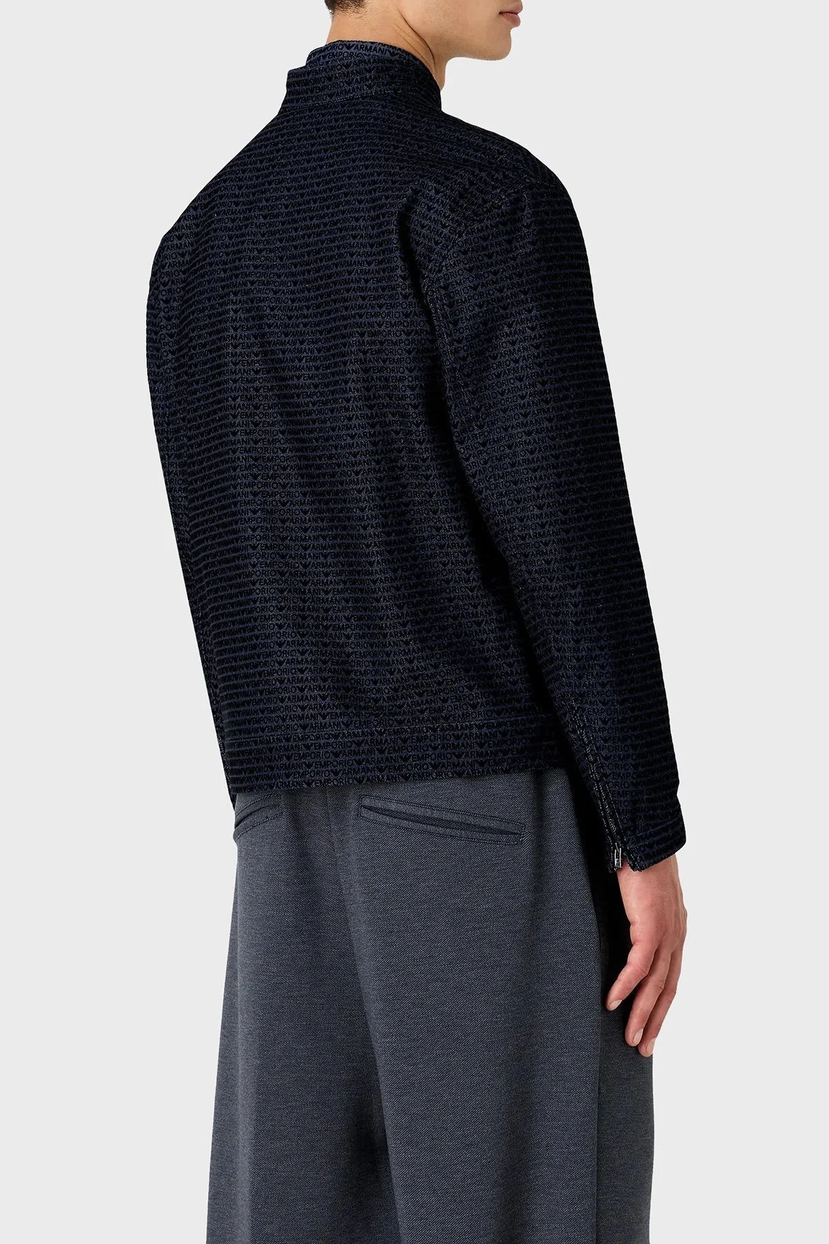 Emporio Armani Logolu Pamuklu Regular Fit Erkek Ceket 3D1BC5 1DRSZ F916 LACİVERT - 3