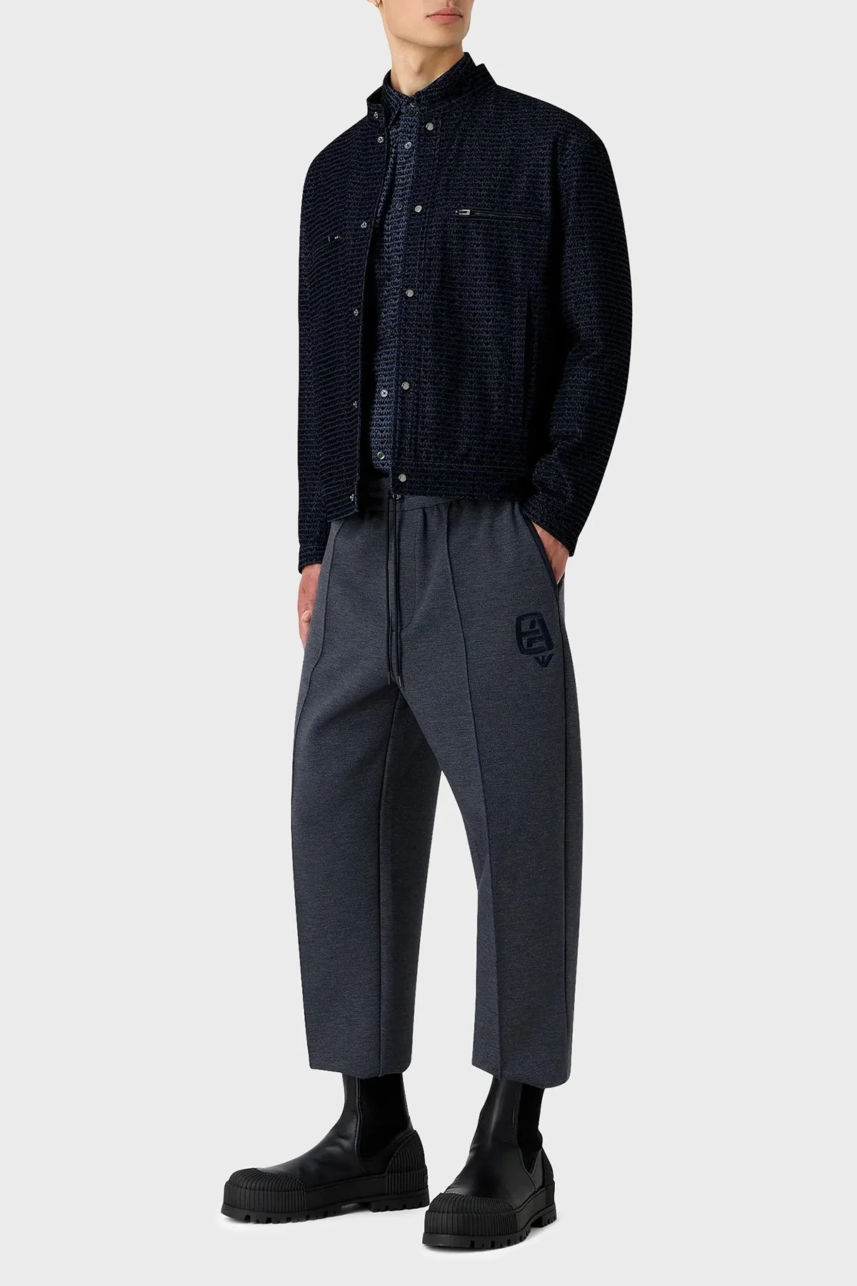 Emporio Armani Logolu Pamuklu Regular Fit Erkek Ceket 3D1BC5 1DRSZ F916 LACİVERT - 4