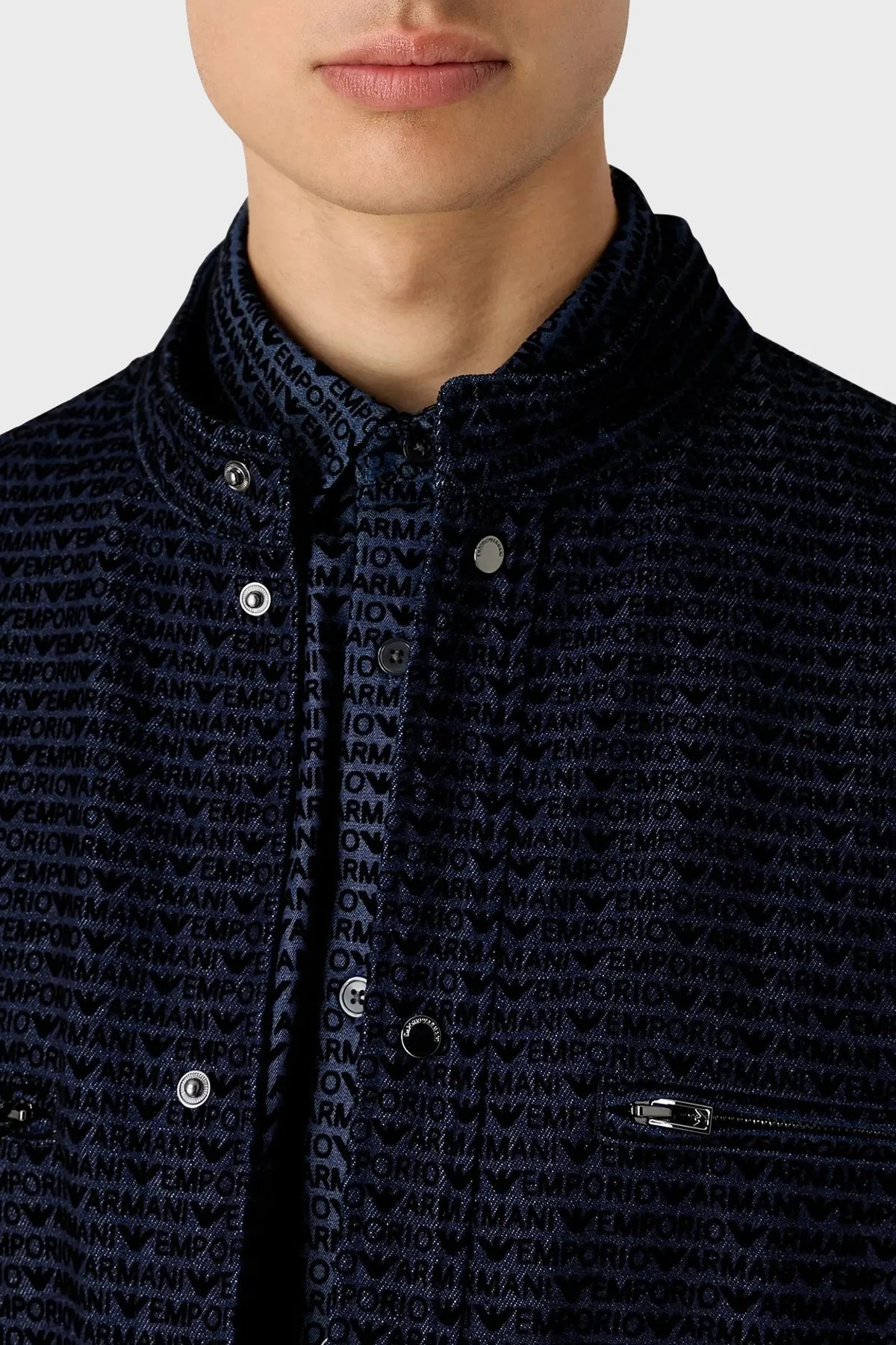 Emporio Armani Logolu Pamuklu Regular Fit Erkek Ceket 3D1BC5 1DRSZ F916 LACİVERT - 5