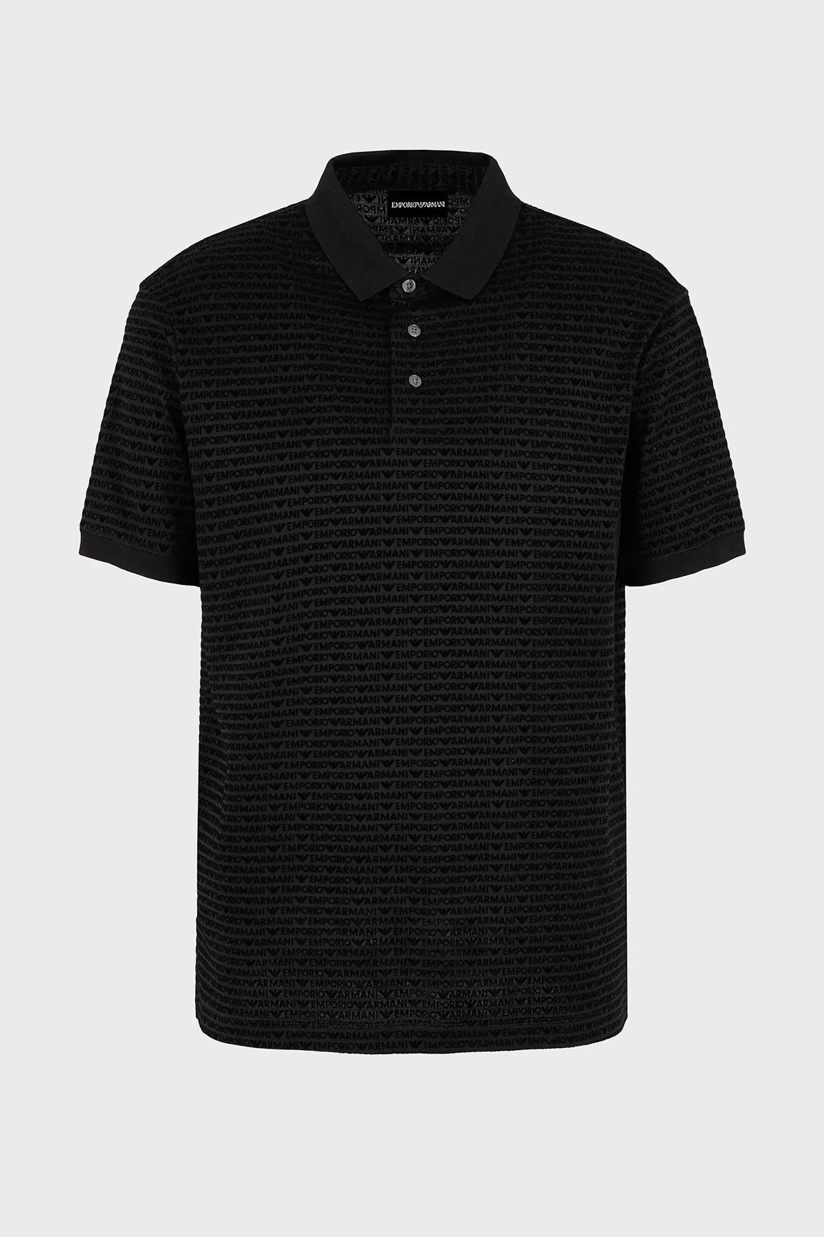 Emporio Armani Logolu Pamuklu Regular Fit Erkek Polo Yaka T Shirt 6D1F79 1JOSZ 0999 SİYAH - 8