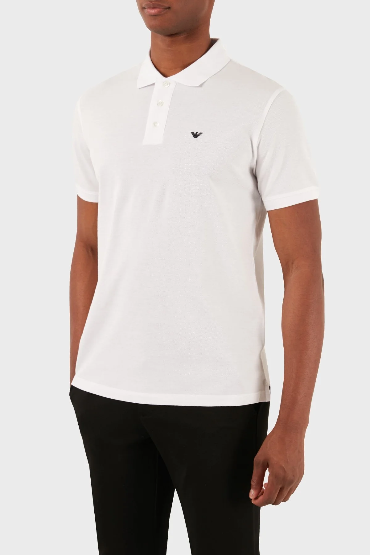 Emporio Armani Logolu Pamuklu Regular Fit Erkek Polo Yaka T Shirt 8N1FQ2 1JTKZ 0100 BEYAZ - 2