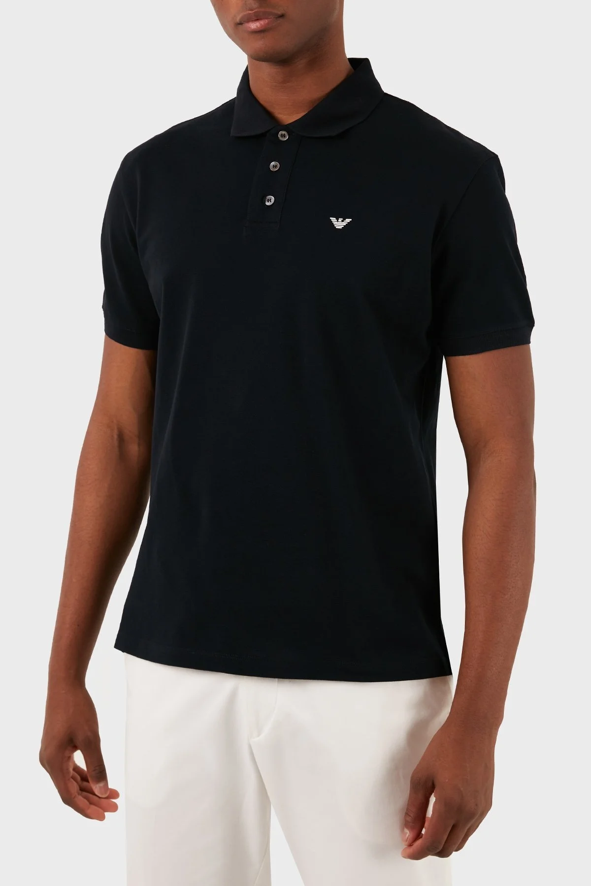 Emporio Armani Logolu Pamuklu Regular Fit Erkek Polo Yaka T Shirt 8N1FQ2 1JTKZ 0920 LACİVERT - 1
