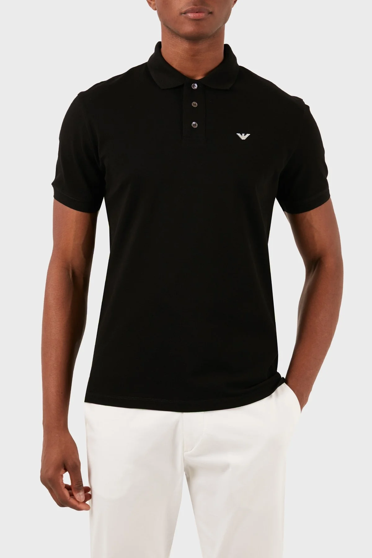 Emporio Armani Logolu Pamuklu Regular Fit Erkek Polo Yaka T Shirt 8N1FQ2 1JTKZ 0999 SİYAH - 1