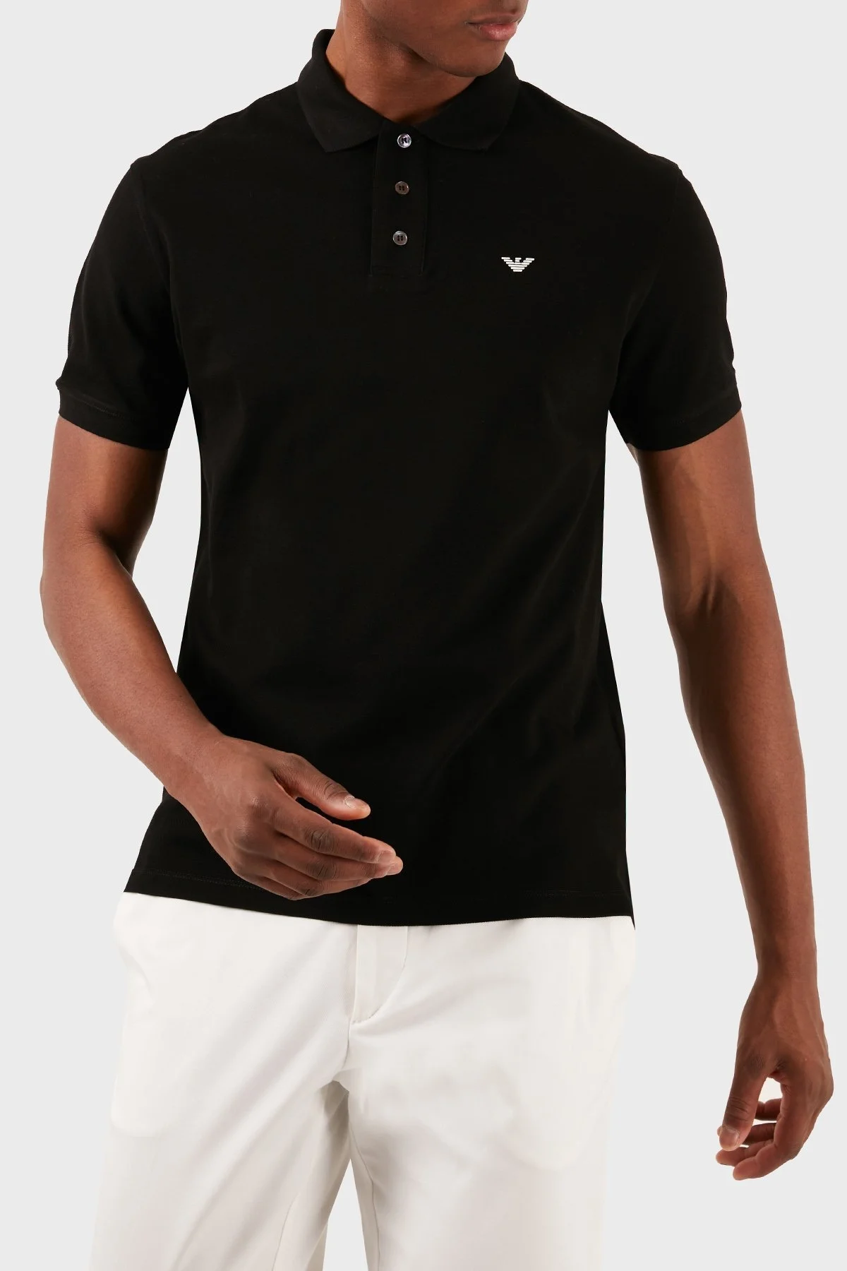 Emporio Armani Logolu Pamuklu Regular Fit Erkek Polo Yaka T Shirt 8N1FQ2 1JTKZ 0999 SİYAH - 2