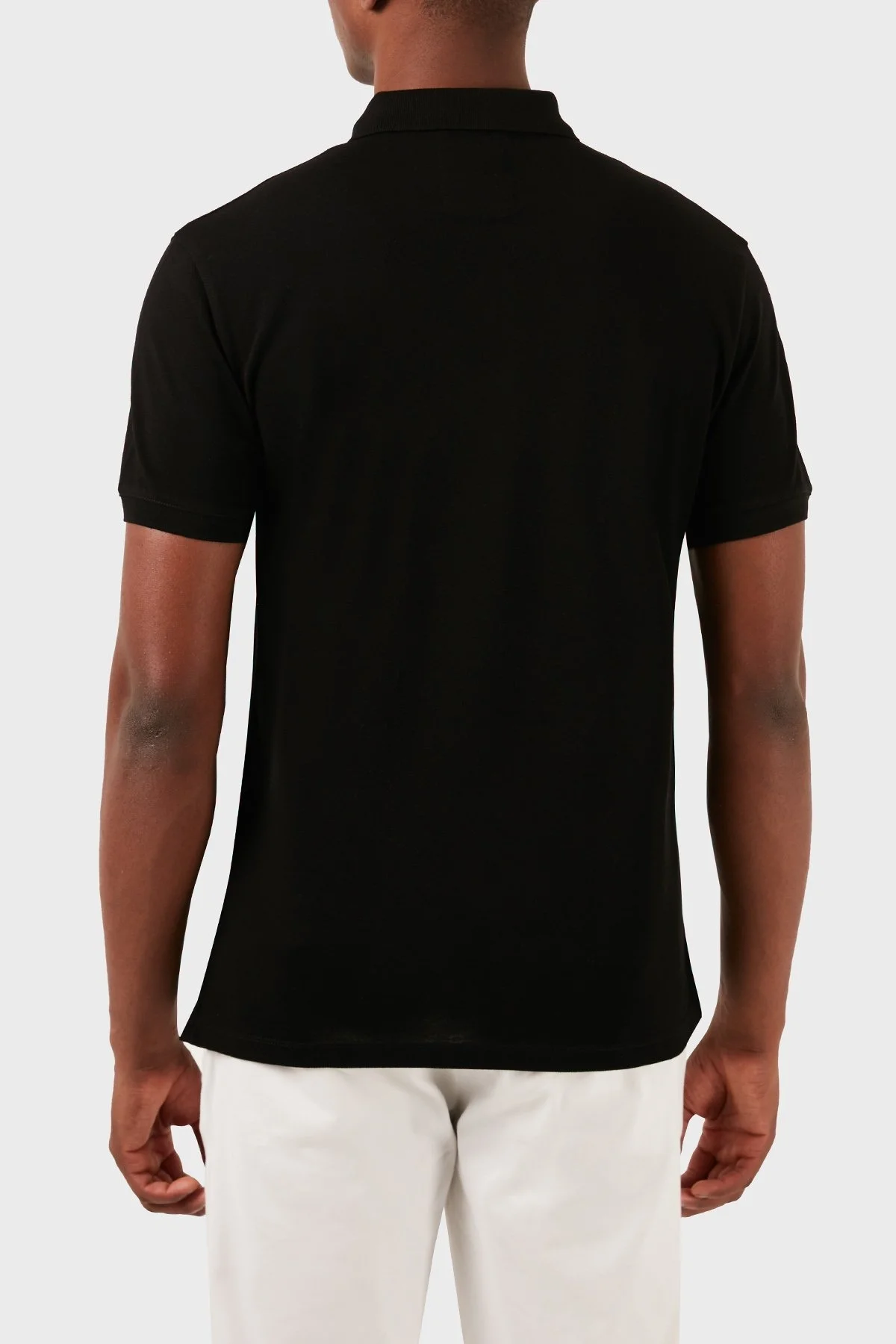 Emporio Armani Logolu Pamuklu Regular Fit Erkek Polo Yaka T Shirt 8N1FQ2 1JTKZ 0999 SİYAH - 3