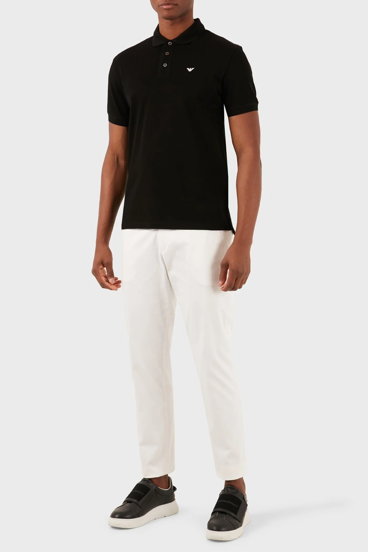 Emporio Armani Logolu Pamuklu Regular Fit Erkek Polo Yaka T Shirt 8N1FQ2 1JTKZ 0999 SİYAH - 5