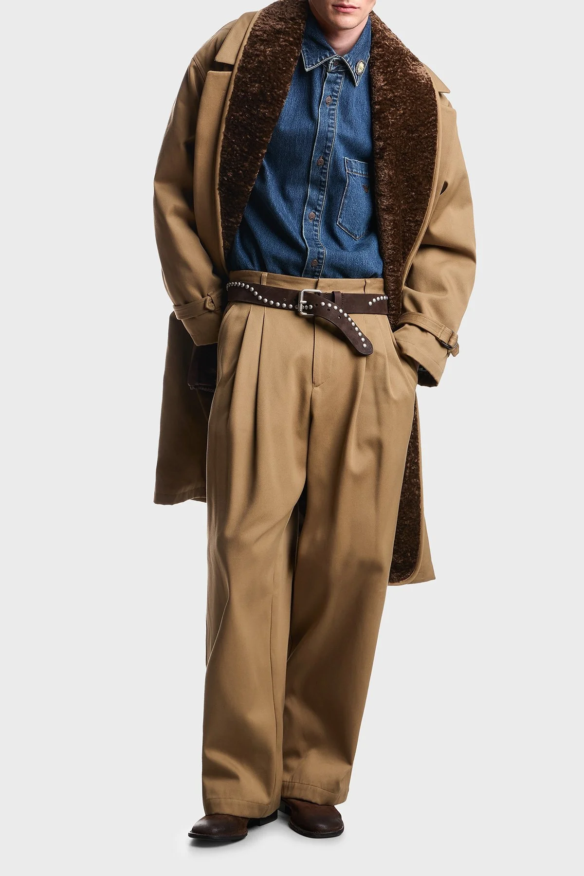 Emporio Armani Logolu Pamuklu Regular Fit Göğüs Cepli Erkek Gömlek EM007105 AF17805 MB002 Lacivert - 1
