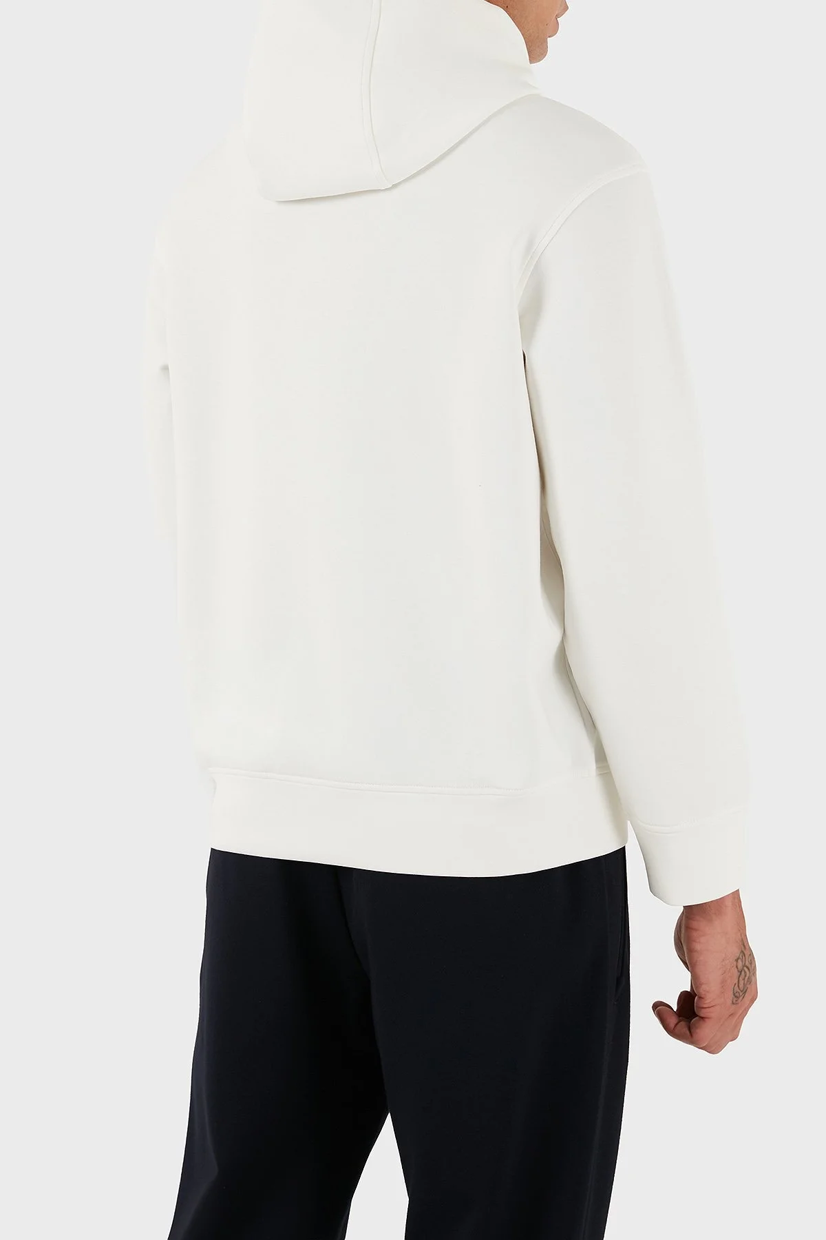 Emporio Armani Logolu Pamuklu Regular Fit Kapüşonlu Erkek Sweat EM003587 AF10013 U0003 BEYAZ - 6