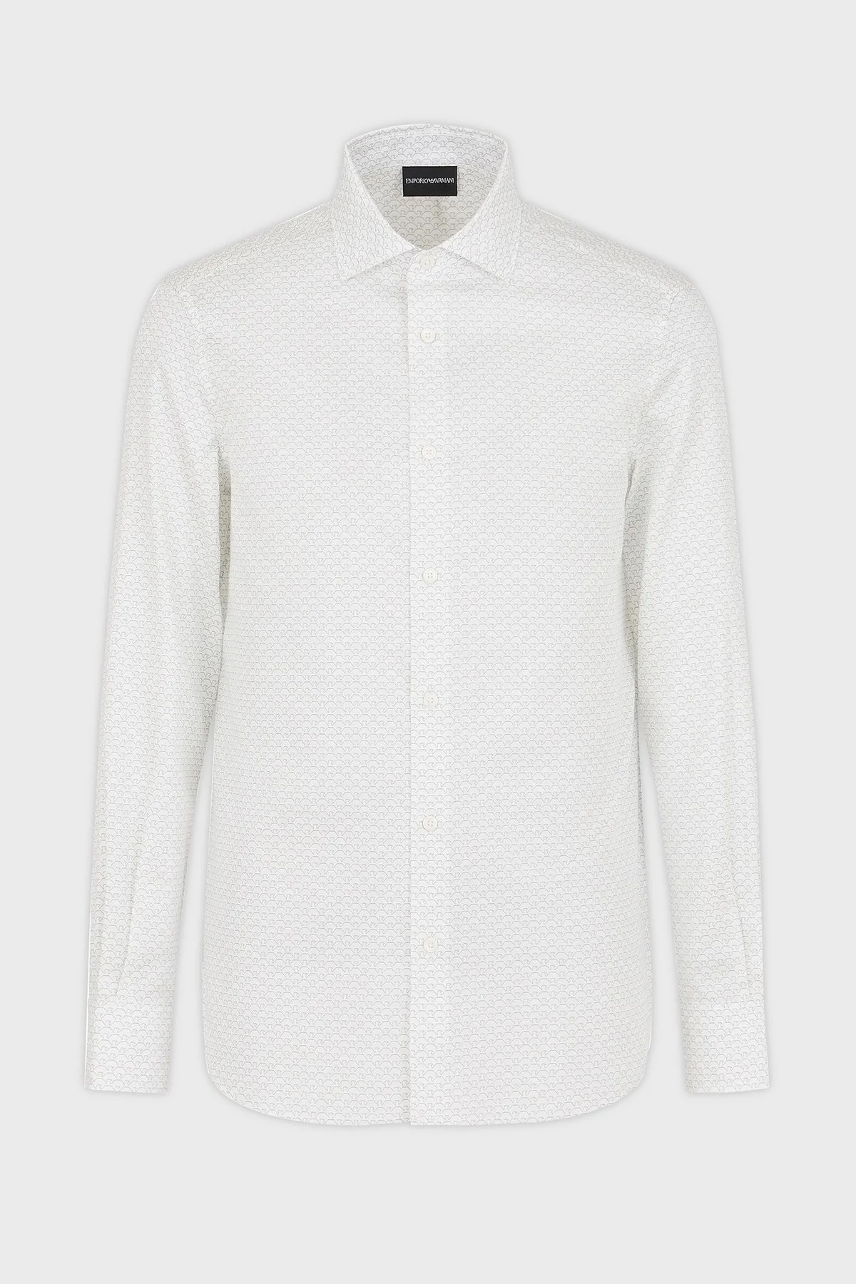 Emporio Armani Logolu Pamuklu Slim Fit Erkek Gömlek 6D1C86 1NPBZ F121 BEYAZ - 8