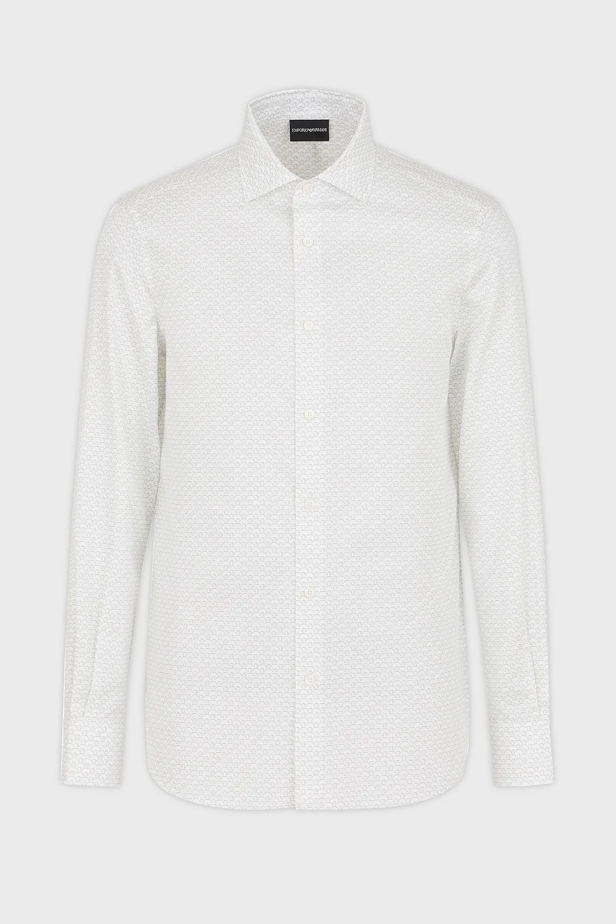 Emporio Armani Logolu Pamuklu Slim Fit Erkek Gömlek 6D1C86 1NPBZ F121 BEYAZ - 4