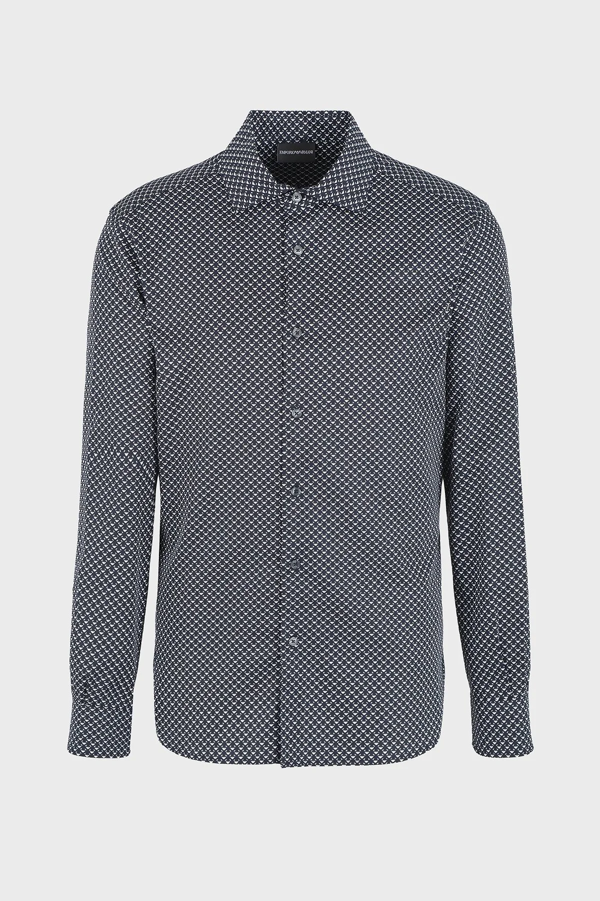 Emporio Armani Logolu Pamuklu Slim Fit Erkek Gömlek 6D1C86 1NPBZ F928 BEYAZ - 8