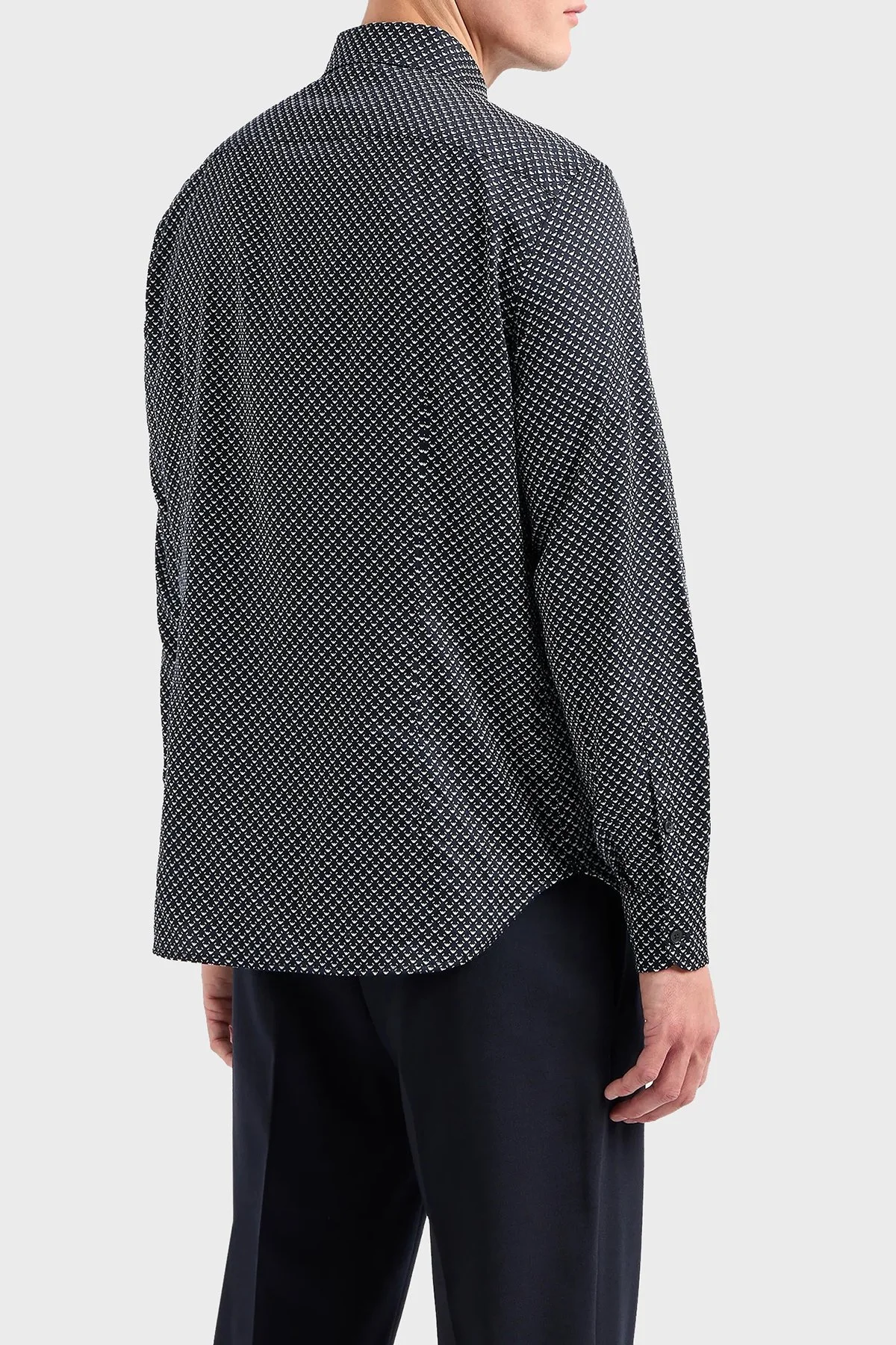 Emporio Armani Logolu Pamuklu Slim Fit Erkek Gömlek 6D1C86 1NPBZ F928 BEYAZ - 3