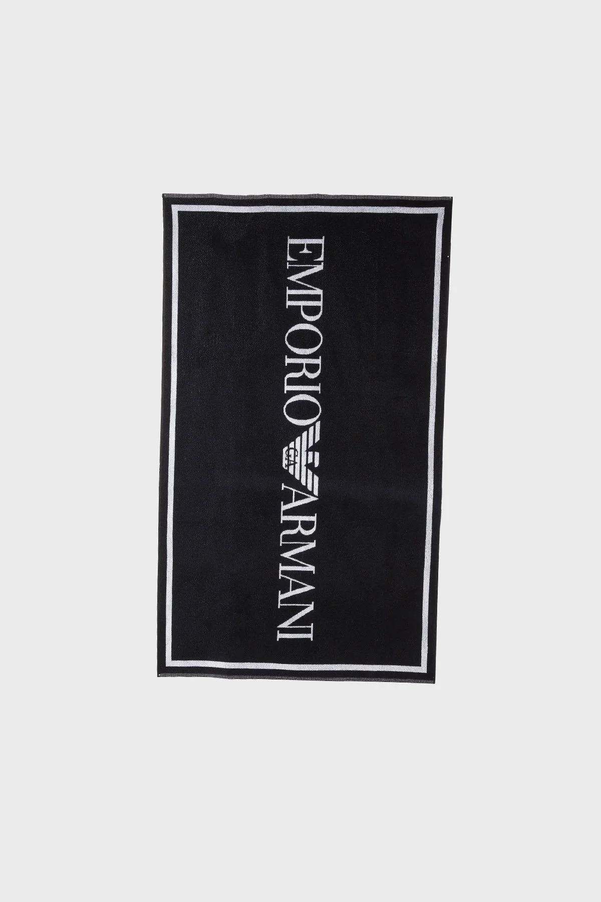 Emporio Armani Logolu Pamuklu Unisex Plaj Havlusu 231772 3R451 00020 SİYAH - 1