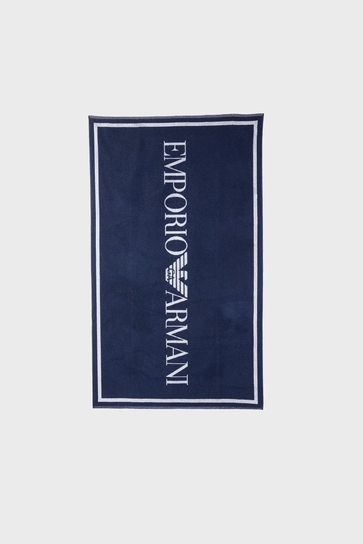 Emporio Armani Logolu Pamuklu Unisex Plaj Havlusu 231772 3R451 06935 LACİVERT - 1