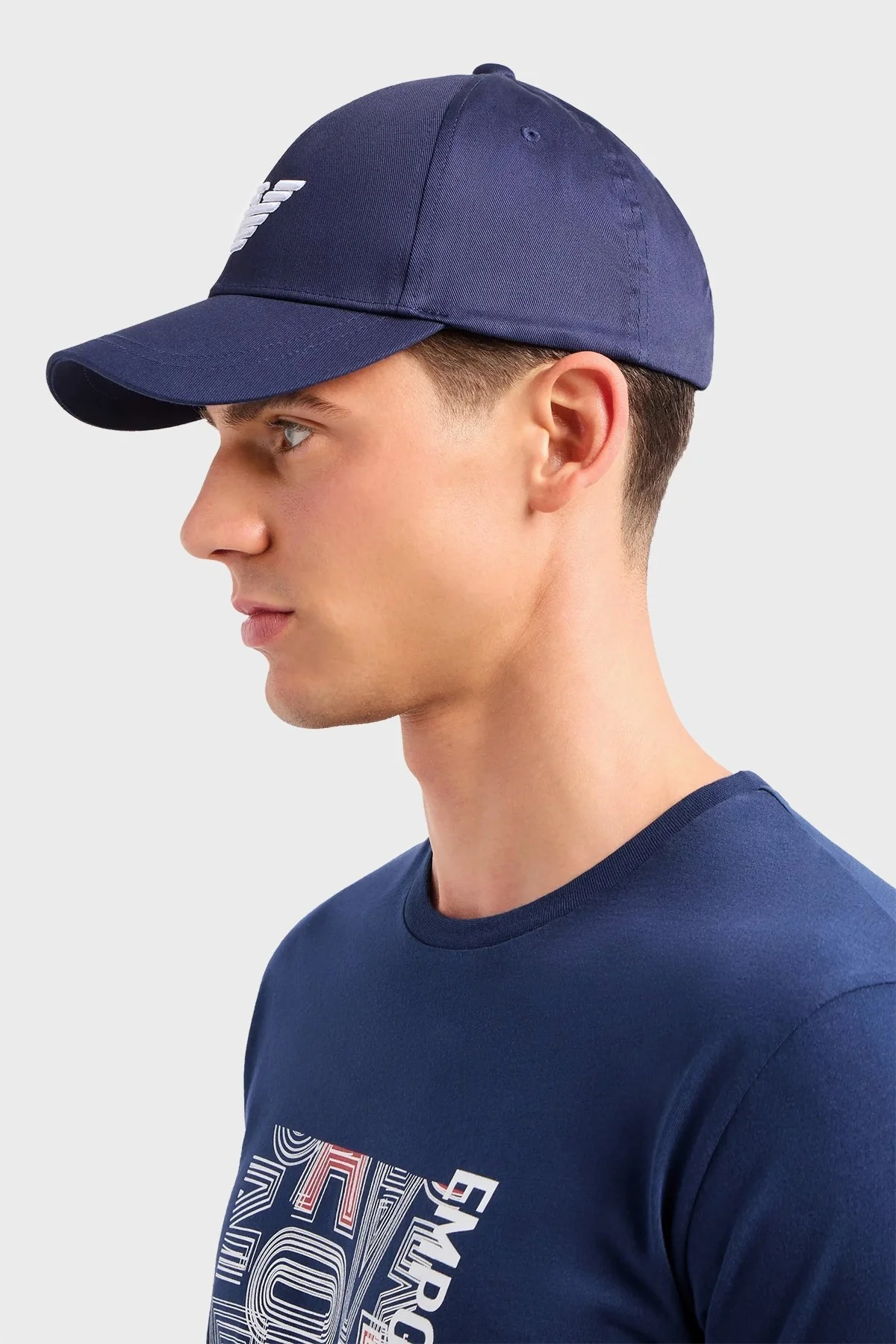 Emporio Armani Logolu Pamuklu Unisex Şapka 230102 4R500 00135 LACİVERT - 3