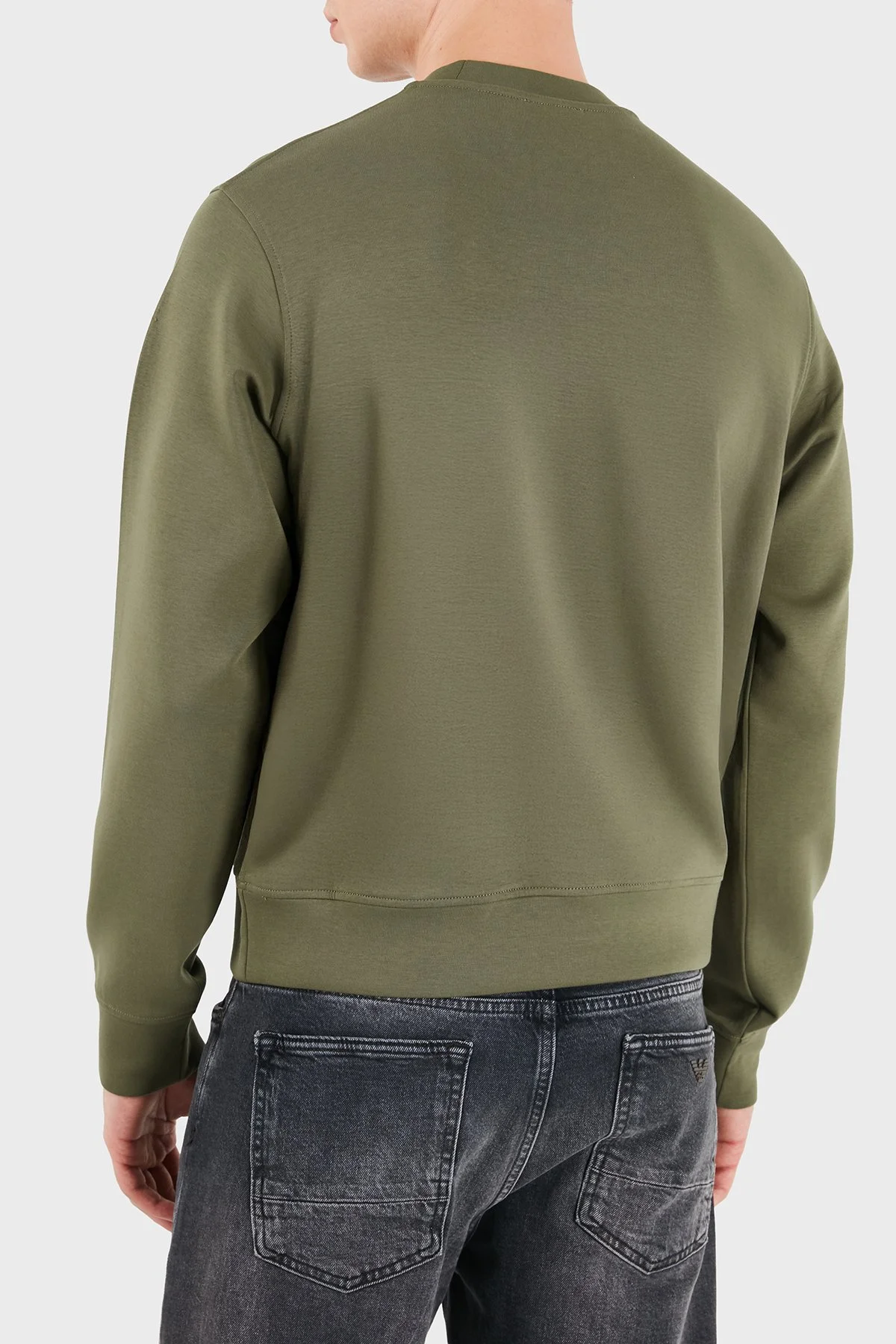 Emporio Armani Logolu Pamuklu Yuvarlak Yaka Erkek Sweat EM007315 AF10013 U7046 Yeşil - 3