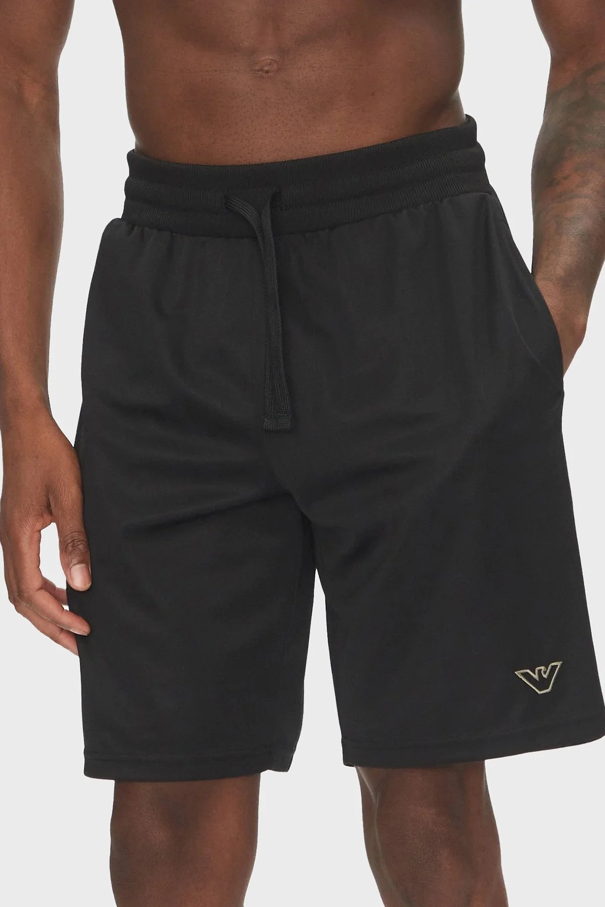 Emporio Armani Logolu Regular Fit Bağlamalı Erkek Short EM000495 AF10791 UC001 SİYAH - 1