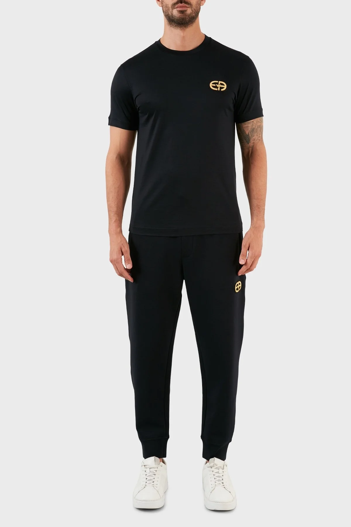 Emporio Armani Logolu Regular Fit Belden Bağlamalı % 100 Pamuk Erkek Pantolon 6L1P84 1JHSZ 0920 LACİVERT - 7