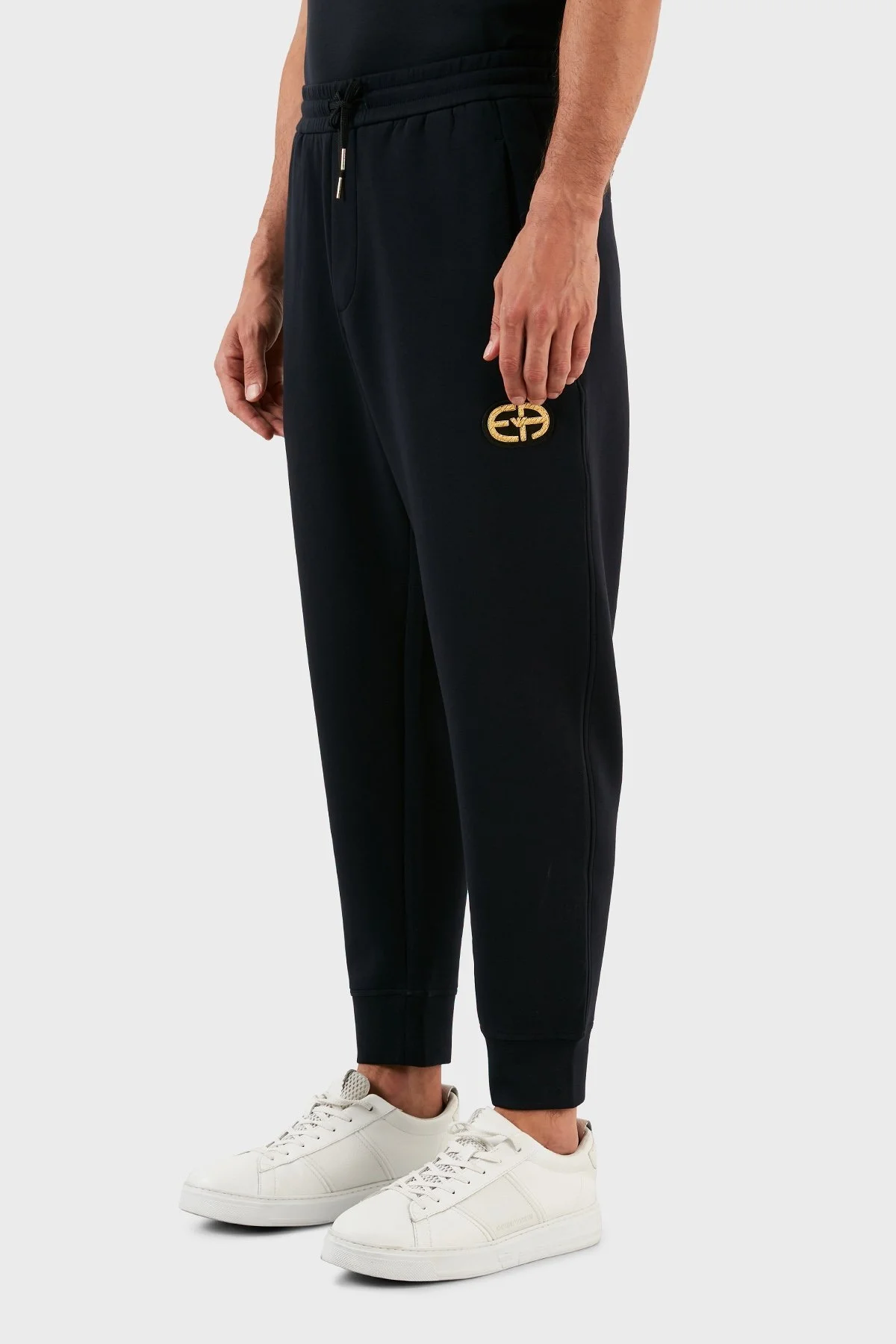 Emporio Armani Logolu Regular Fit Belden Bağlamalı % 100 Pamuk Erkek Pantolon 6L1P84 1JHSZ 0920 LACİVERT - 9