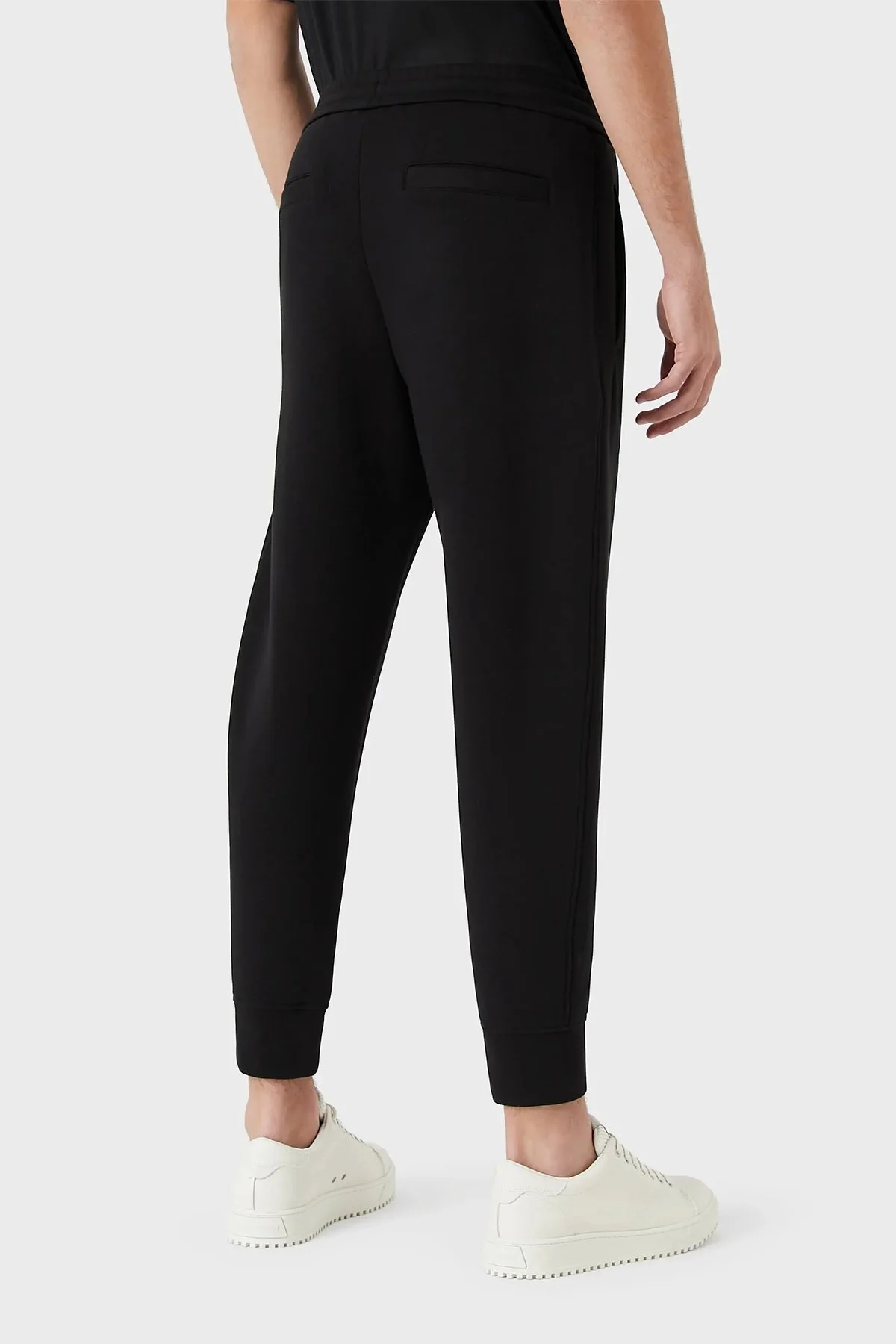 Emporio Armani Logolu Regular Fit Belden Bağlamalı % 100 Pamuk Erkek Pantolon 6L1P84 1JHSZ 0999 SİYAH - 4