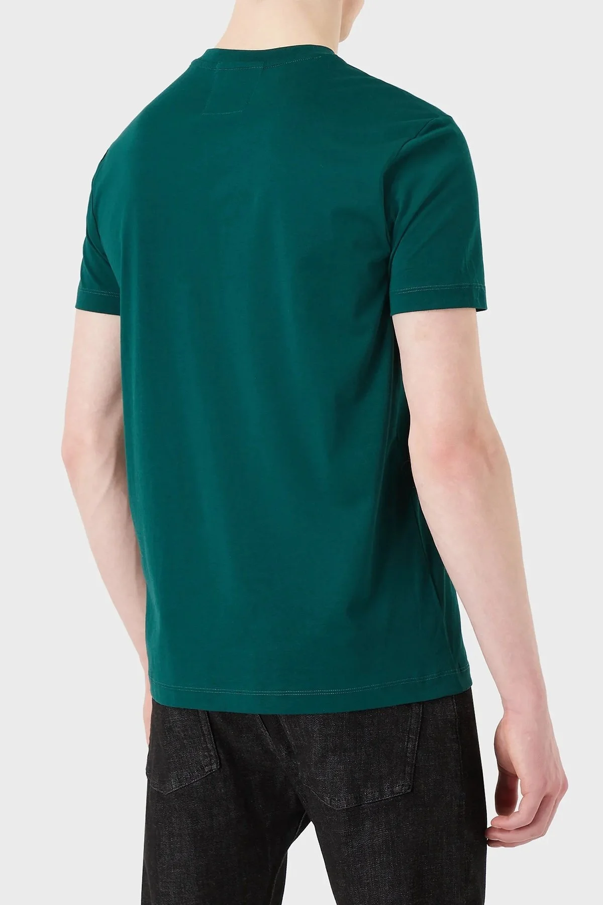 Emporio Armani Logolu Regular Fit Bisiklet Yaka % 100 Pamuk Erkek T Shirt 8N1TN5 1JPZZ 0571 YEŞİL - 3